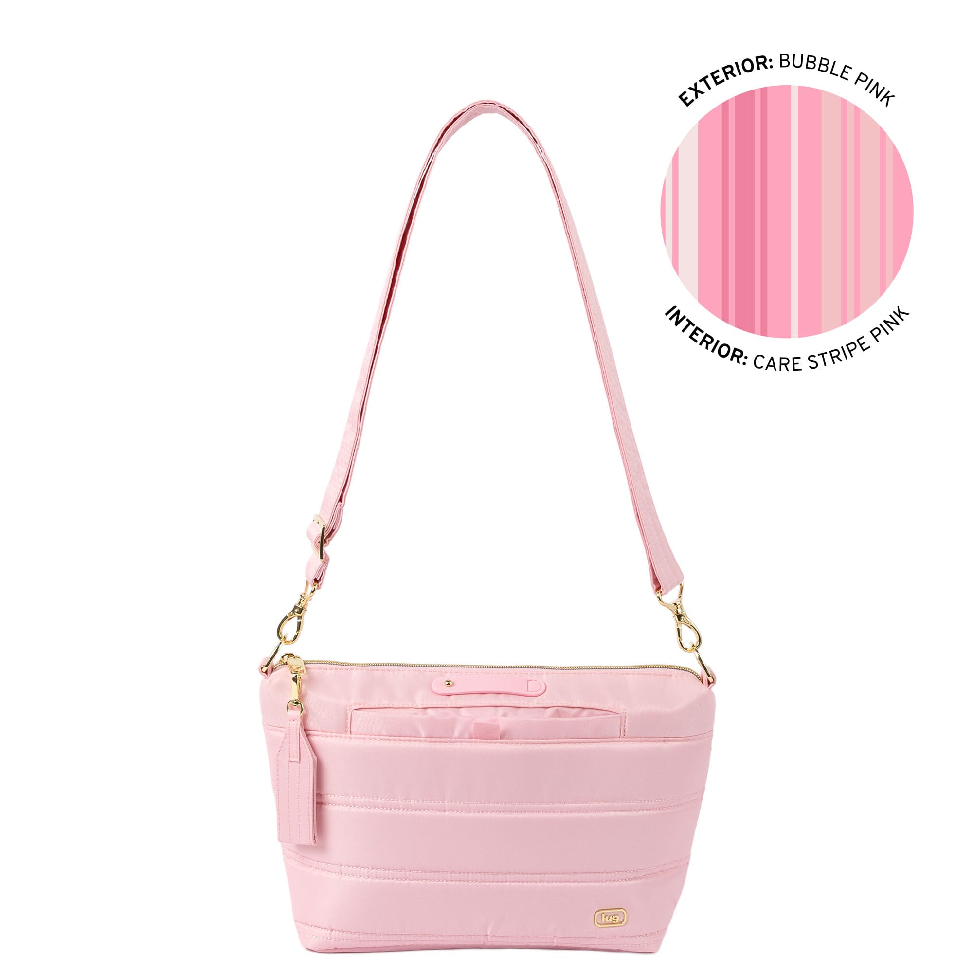 Flare 2 Crossbody Bag with Puller - BUBBLE PINK - 24772_Flare2wPuller_BubblePink_Angle_01