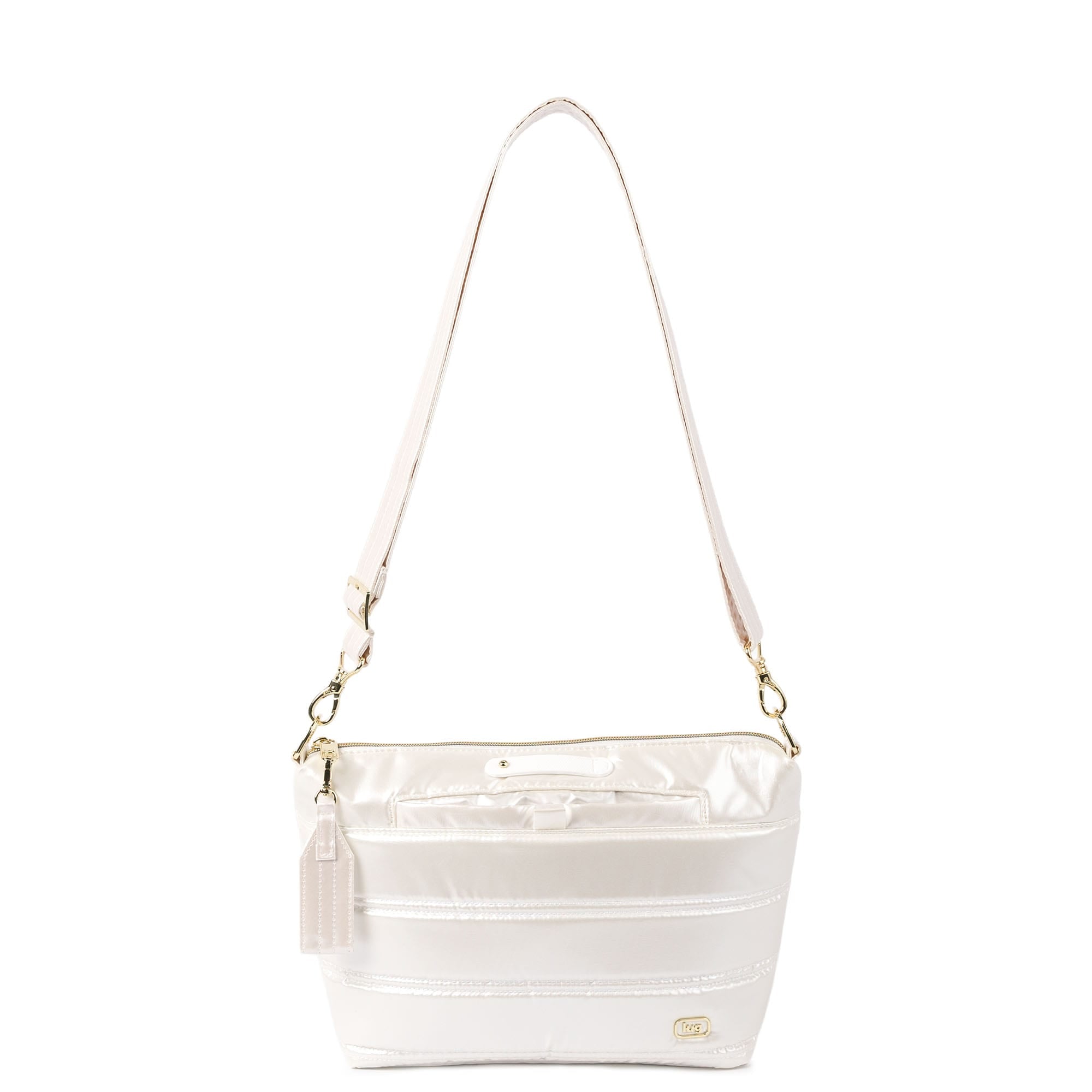 Flare 2 Crossbody Bag with Puller - - 24774_Flare2wPuller_MetallicDiamond_Angle_01