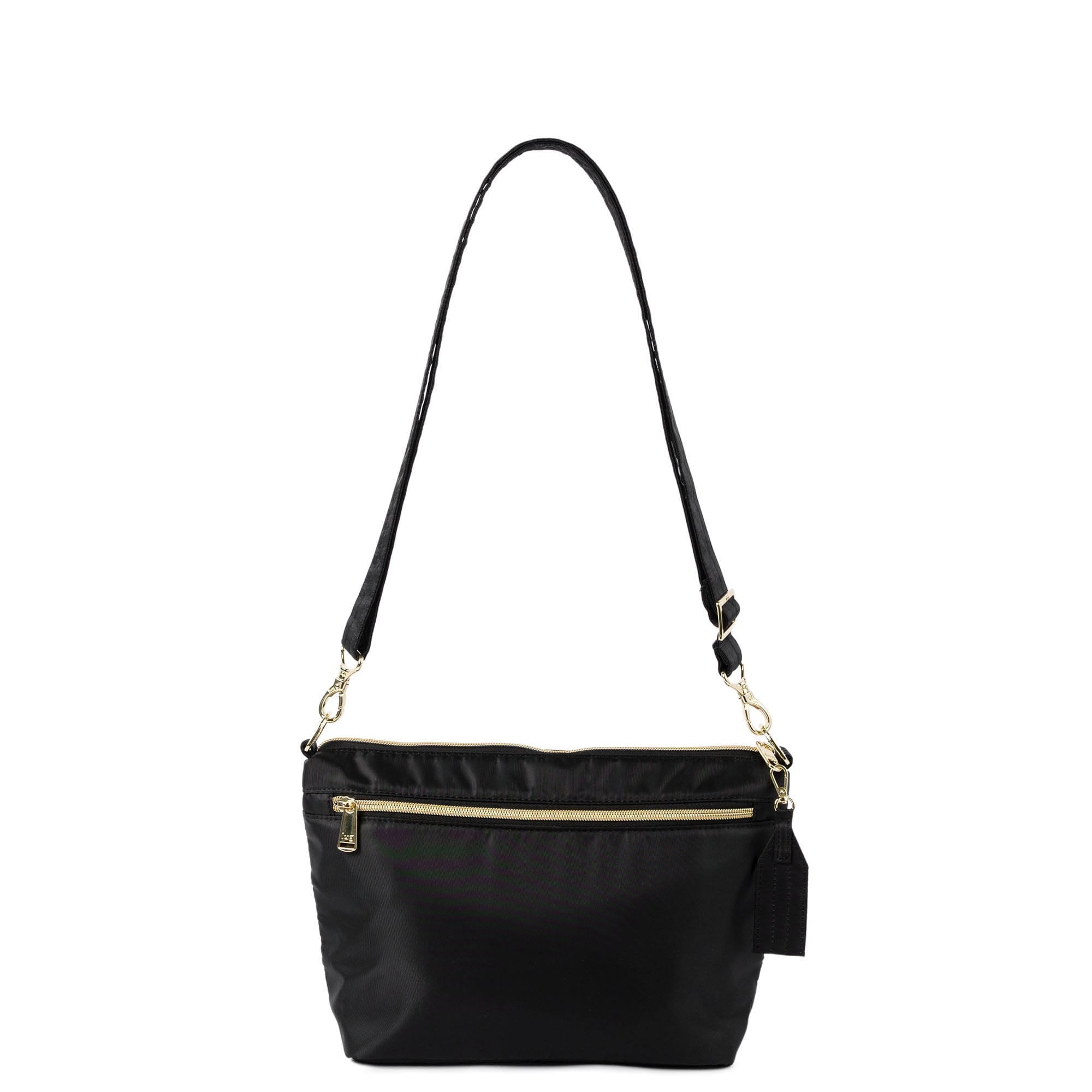 Flare 2 Crossbody Bag with Puller - BLACK ICEPOP STITCH - 24775_Flare2wPuller_BlackRainbowIcePop_Angle_04