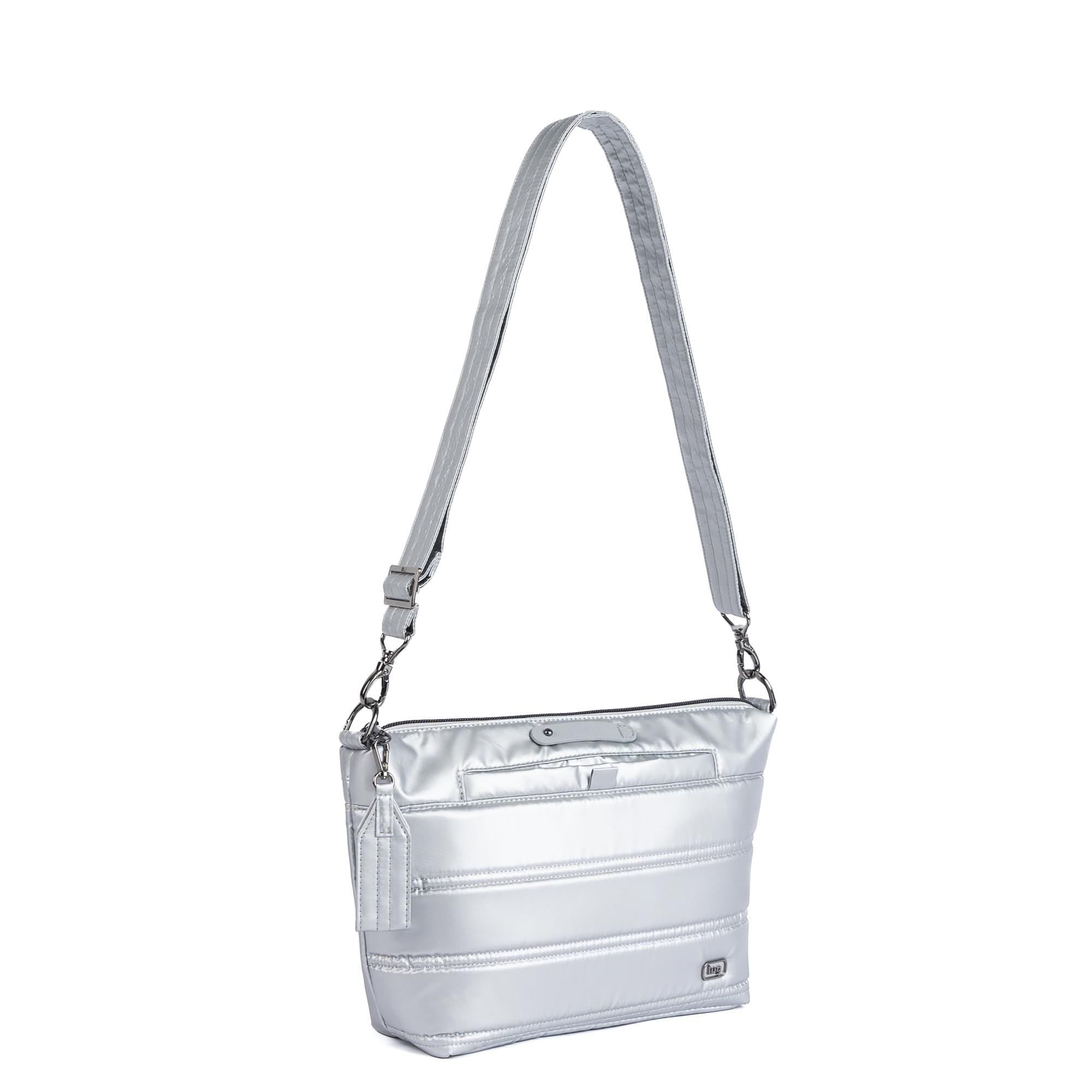 Flare 2 Crossbody Bag with Puller - METALLIC SILVER - 24777_Flare2_MetallicSilver_Angle_02