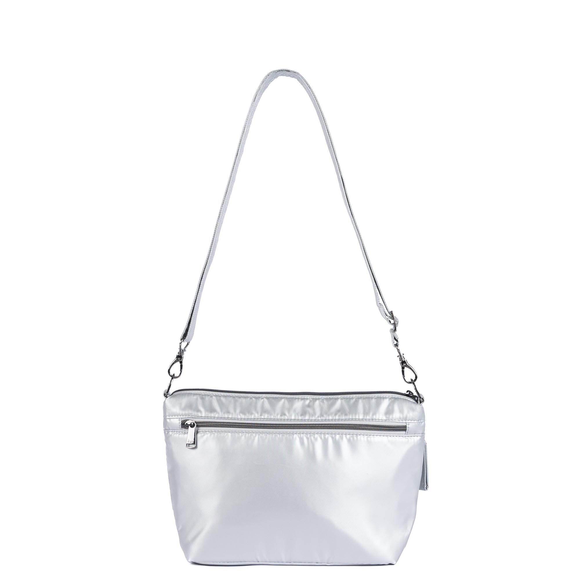 Flare 2 Crossbody Bag with Puller - METALLIC SILVER - 24777_Flare2_MetallicSilver_Angle_04