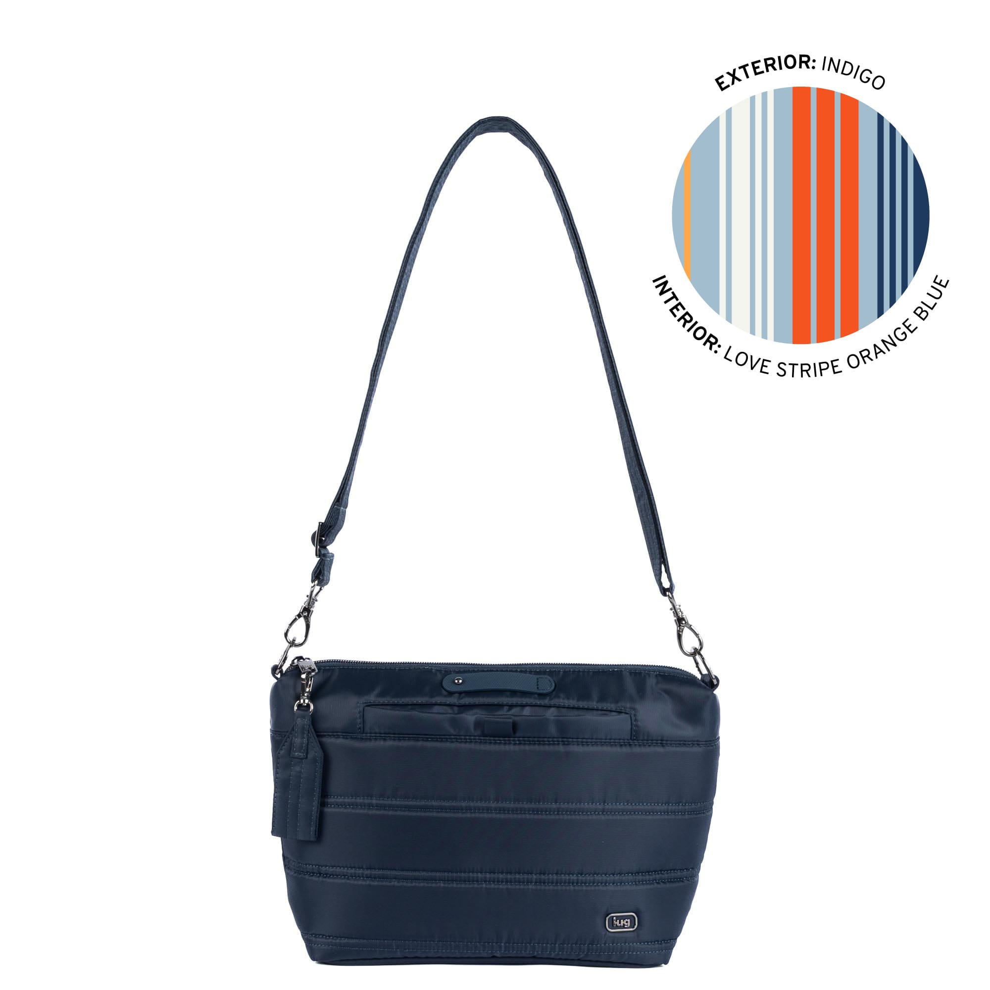 Flare 2 Crossbody Bag with Puller - INDIGO - 24778_Flare2_Indigo_Angle_01
