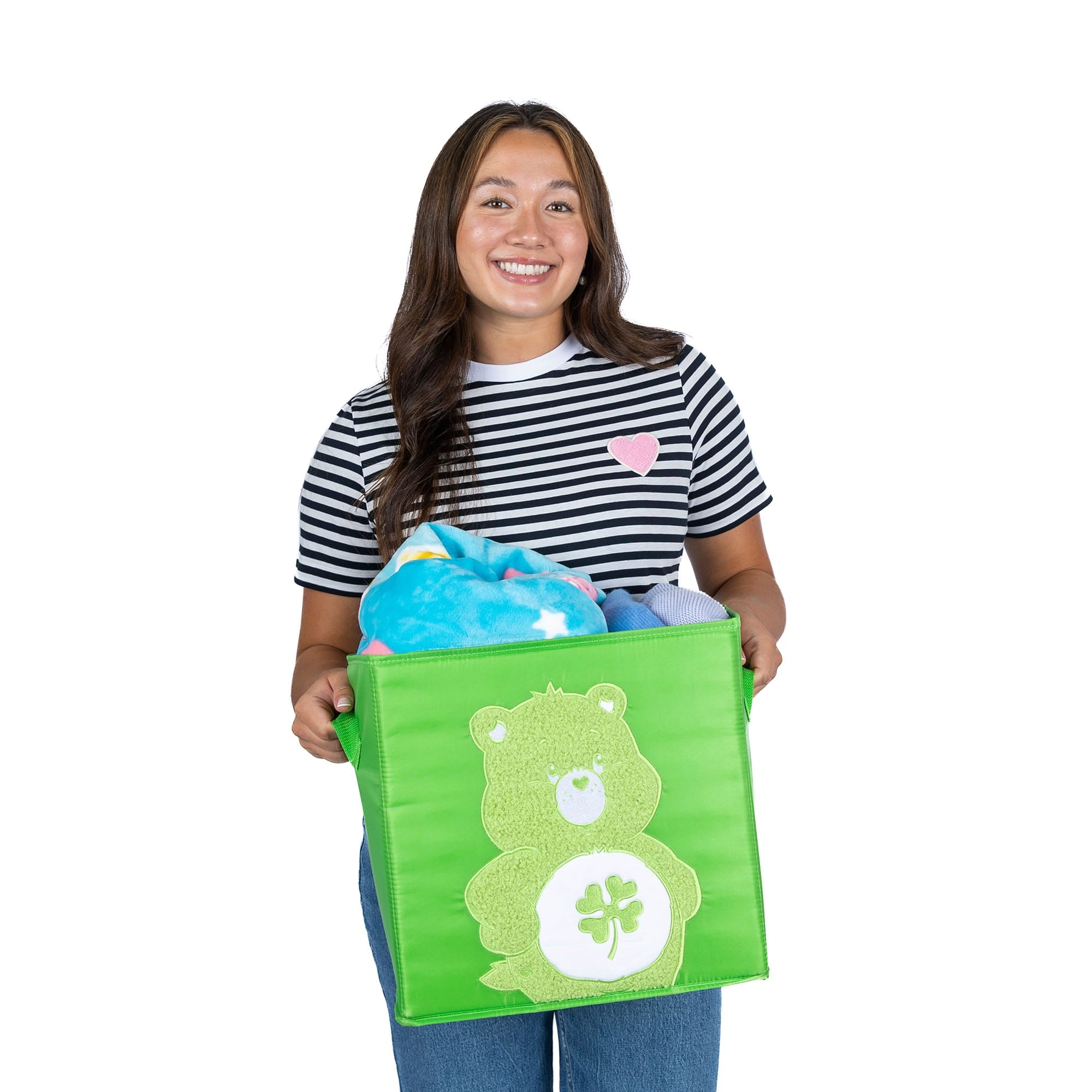 Care Bears x Lug Stardust Collapsible Storage Cube - FUNSHINE BEAR - 24858_LugxCareBears_StardustCube_GoodLuckBear_Proportion_03