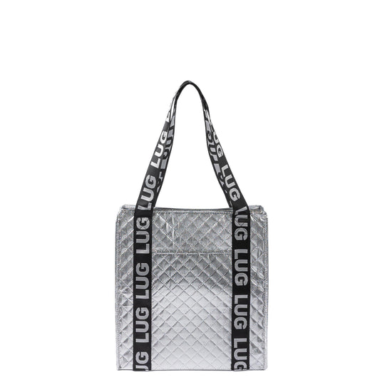 Transit Reusable Tote Bag - - 24863_TransitTote_MetallicSilver_Angle_01
