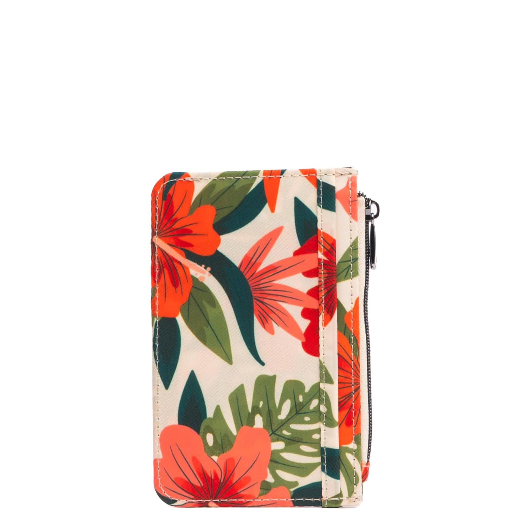 Embroidered Slide RFID Card Wallet - LUSH LUAU - 24895_SlideEmbroidered_LushLuau_Angle_03