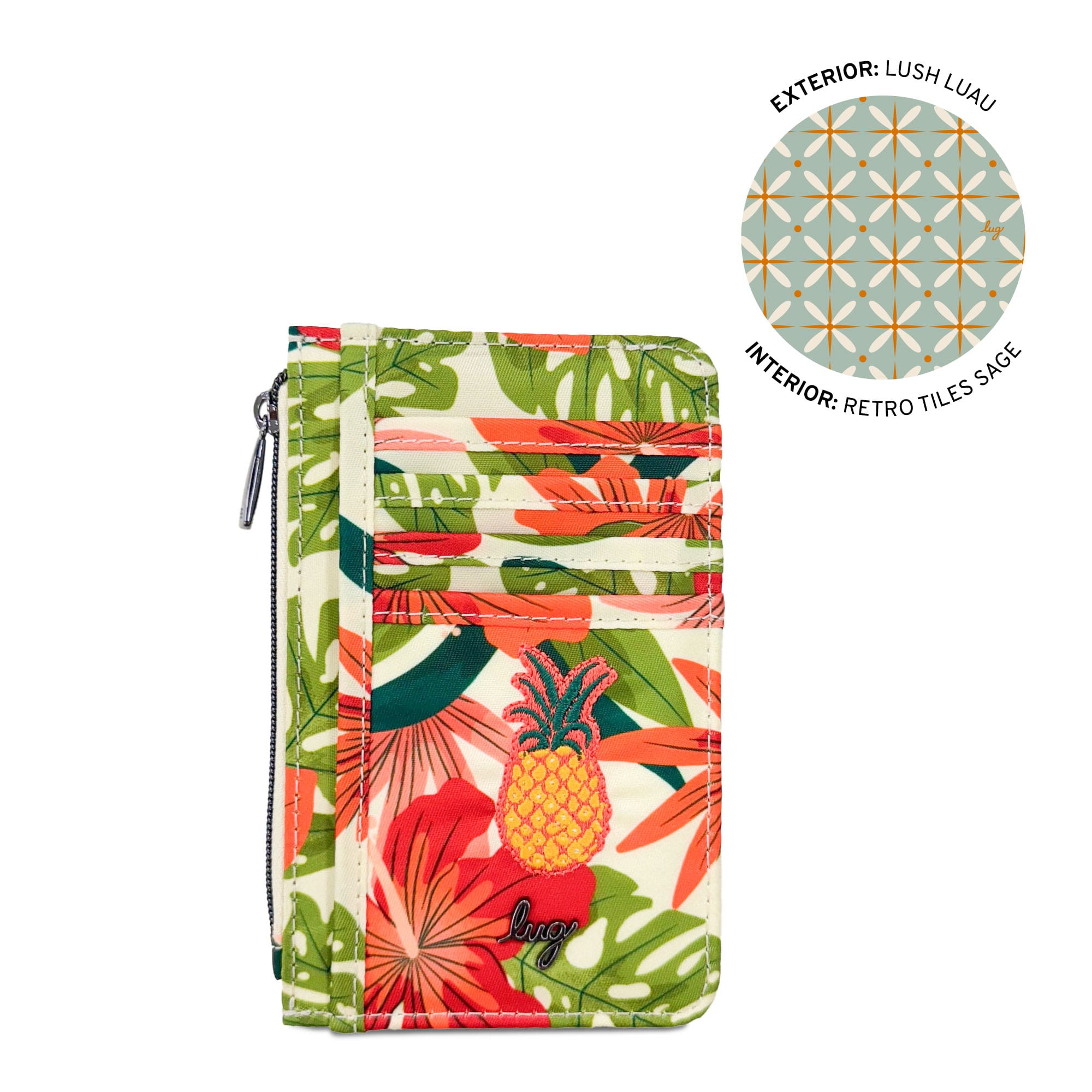 Embroidered Slide RFID Card Wallet - LUSH LUAU - 24895_Slide_LushLuau_Angle_01_zhcvh0
