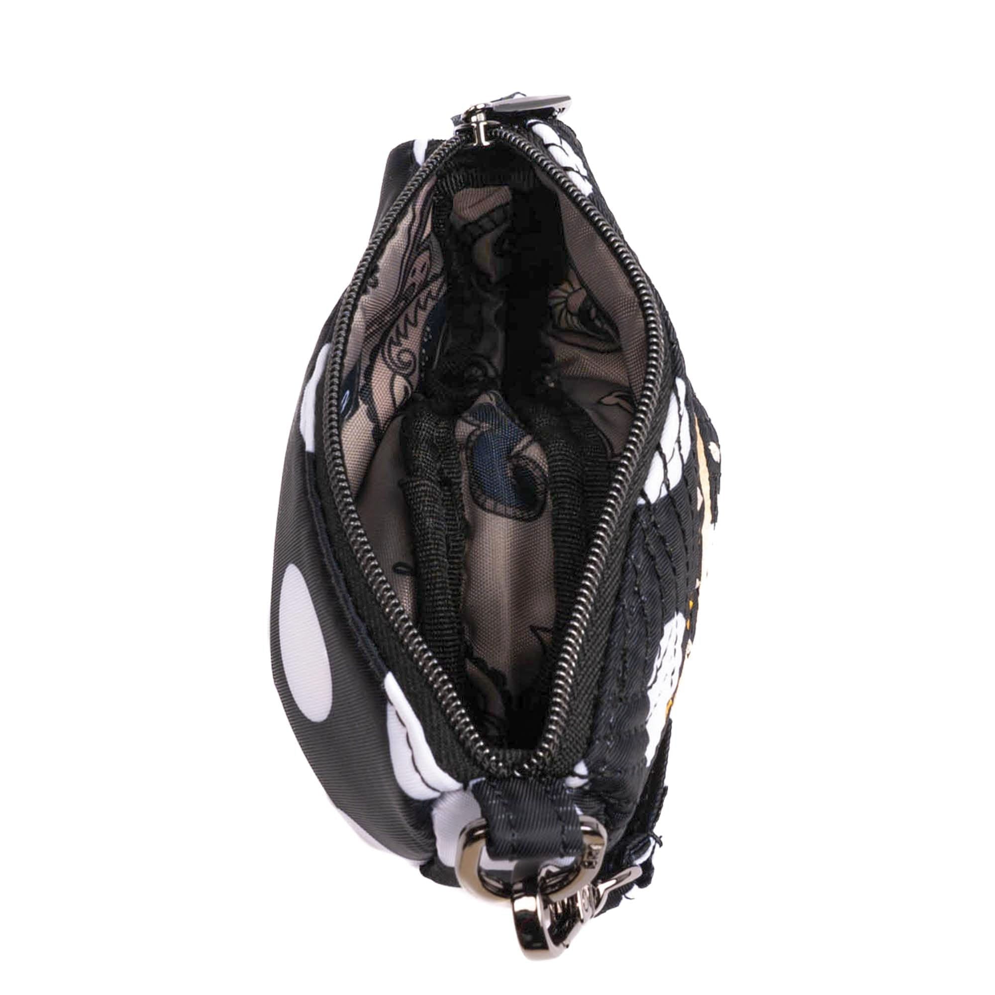 Embroidered Disco Pouch - BLACK LARGE DOT - 24902_Disco_BlackLargeDot_Angle_05