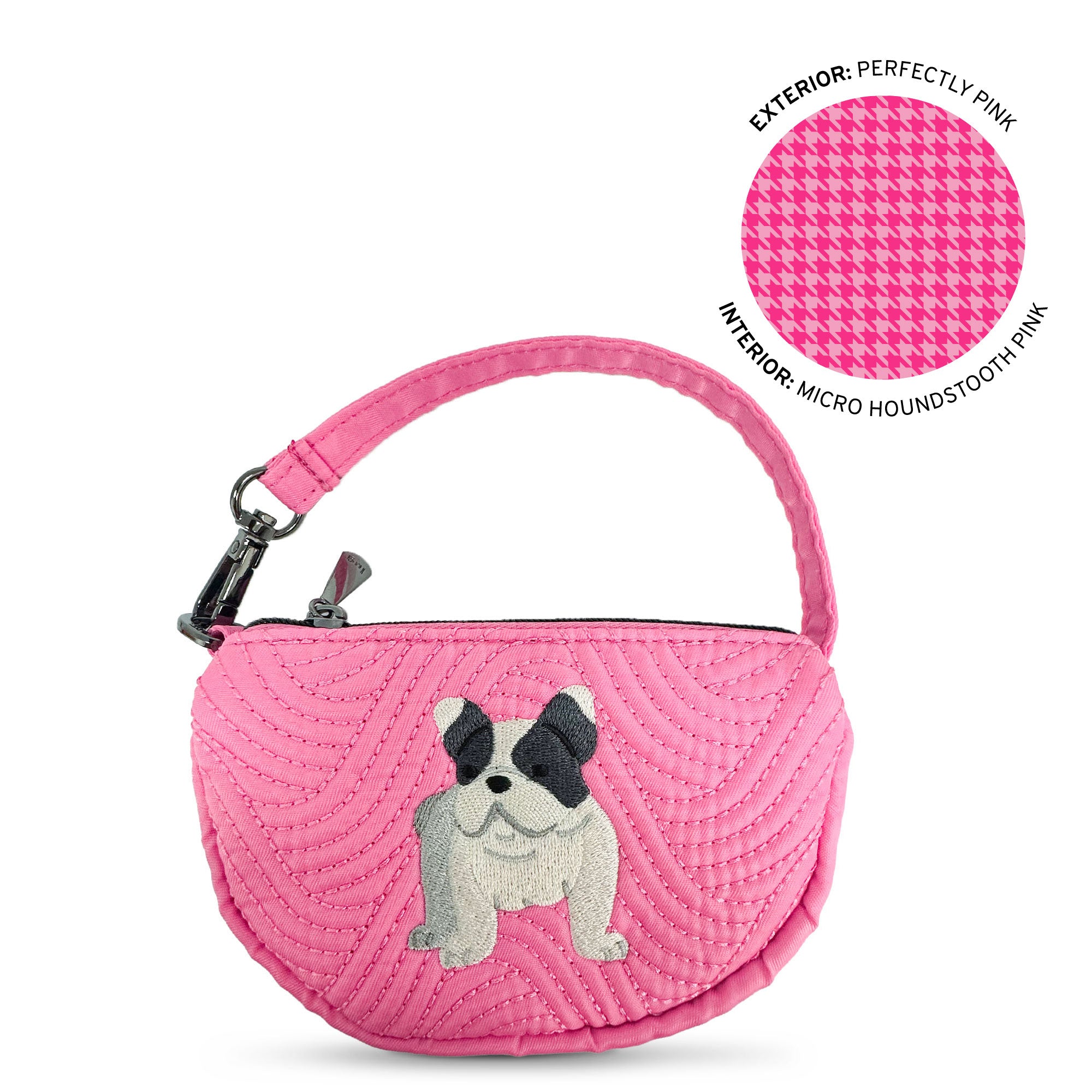 Embroidered Disco Pouch - PERFECTLY PINK 2 - 24904_Disco_PerfectlyPink_Angle_01