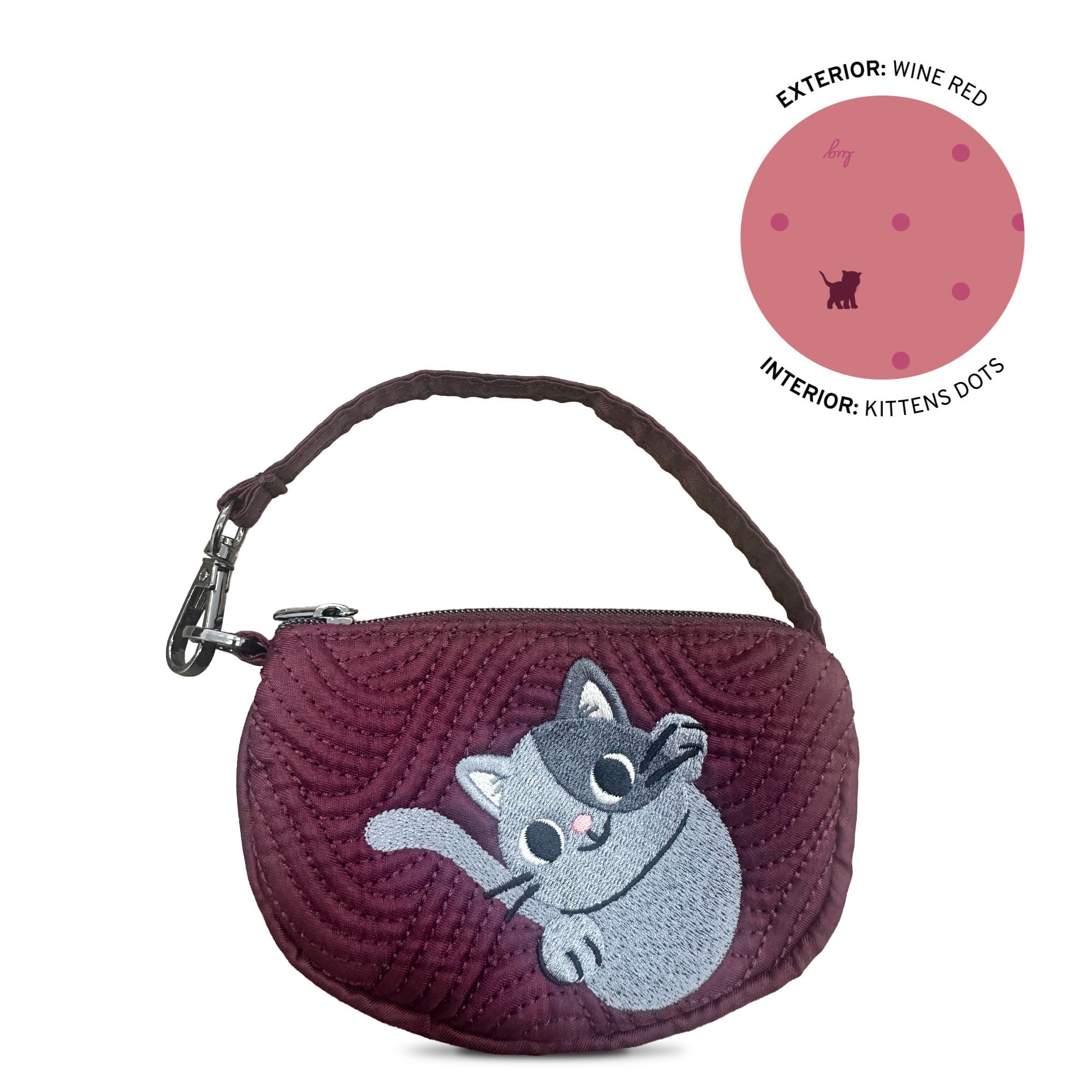 Embroidered Disco Pouch - WINE RED - 24905_Disco_WineRed_Angle_01_ujgv8y