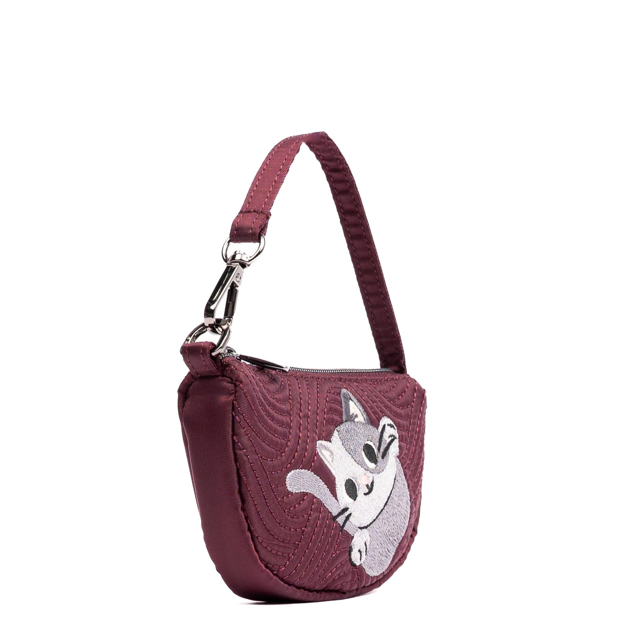 Embroidered Disco Pouch - WINE RED - 24905_Disco_WineRed_Angle_02