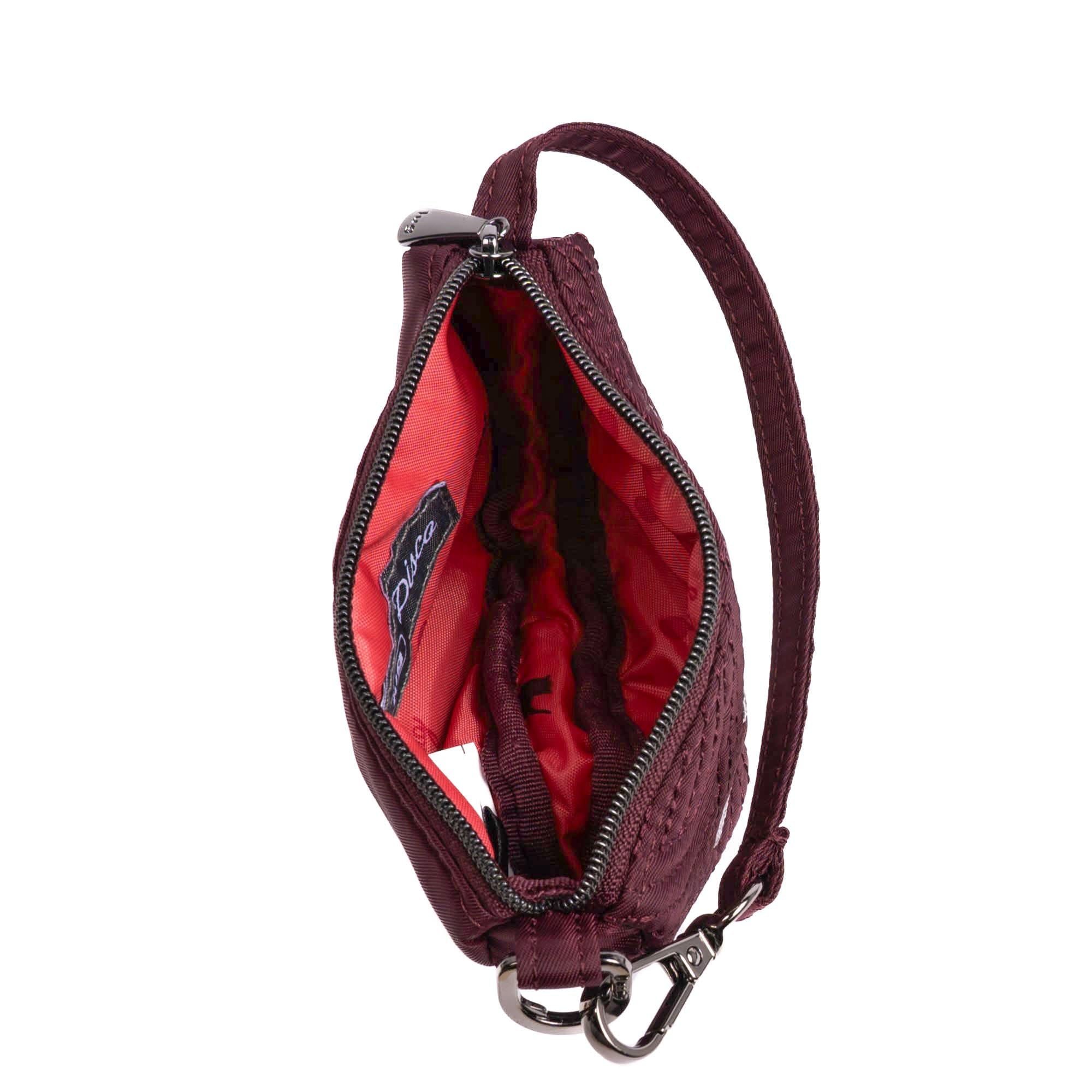 Embroidered Disco Pouch - WINE RED - 24905_Disco_WineRed_Angle_05
