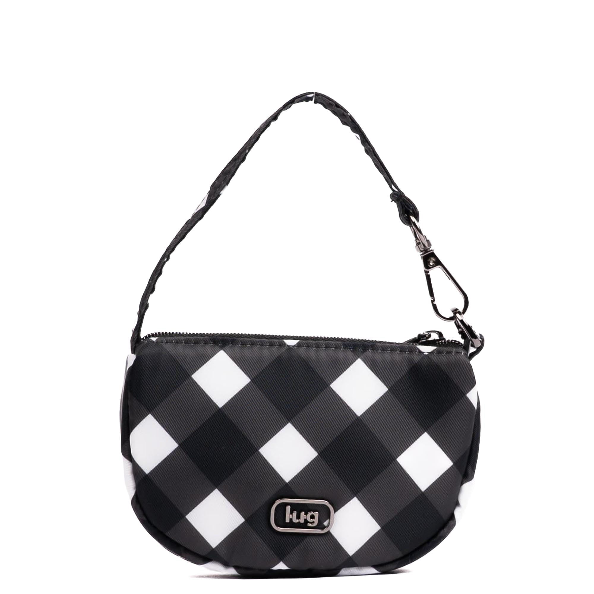Embroidered Disco Pouch - GINGHAM BLACK - 24906_Disco_GinghamBlack_Angle_04