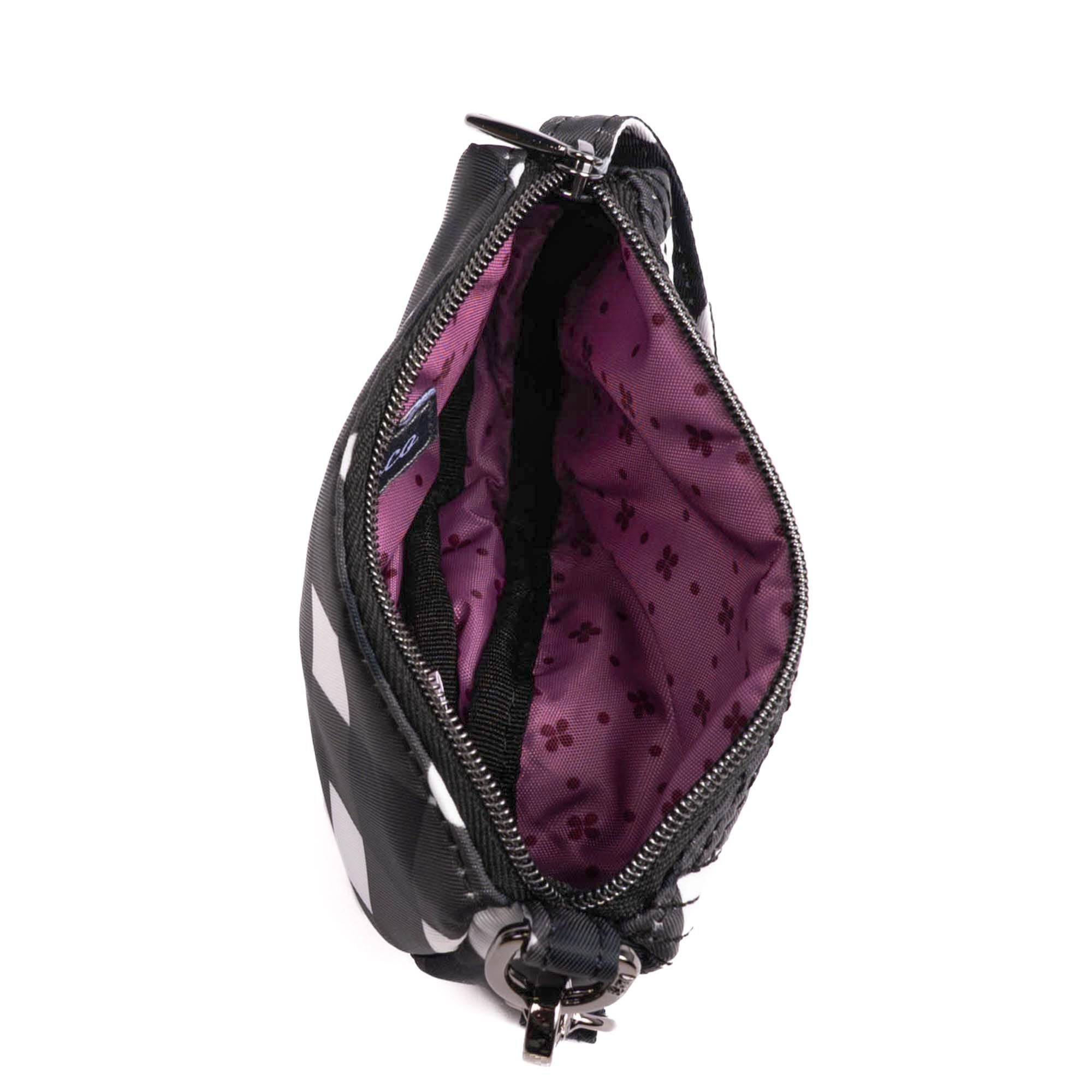 Embroidered Disco Pouch - GINGHAM BLACK - 24906_Disco_GinghamBlack_Angle_05