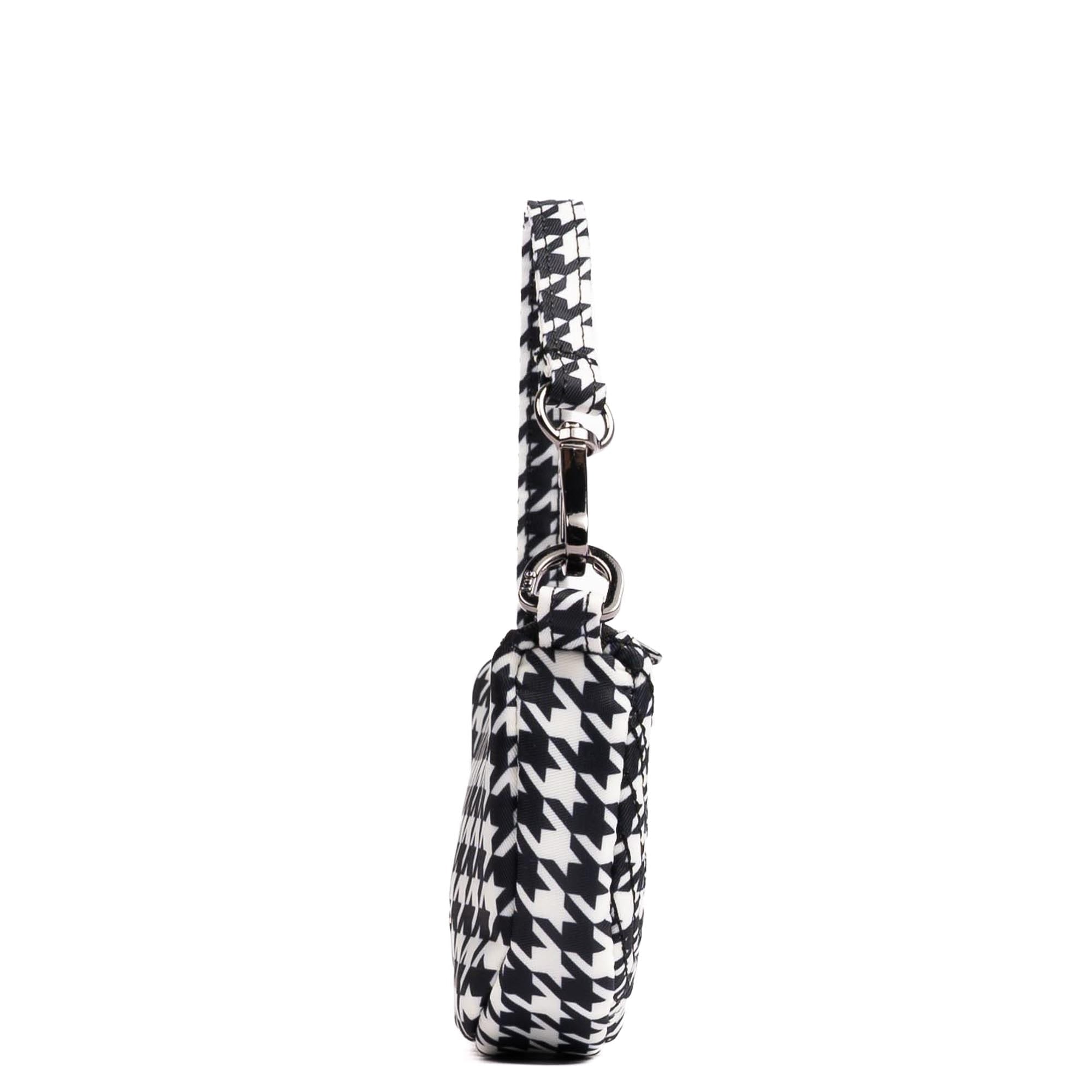 Embroidered Disco Pouch - MICRO HOUNDSTOOTH BLACK - 24907_Disco_MicroHoundstoothBlack_Angle_03