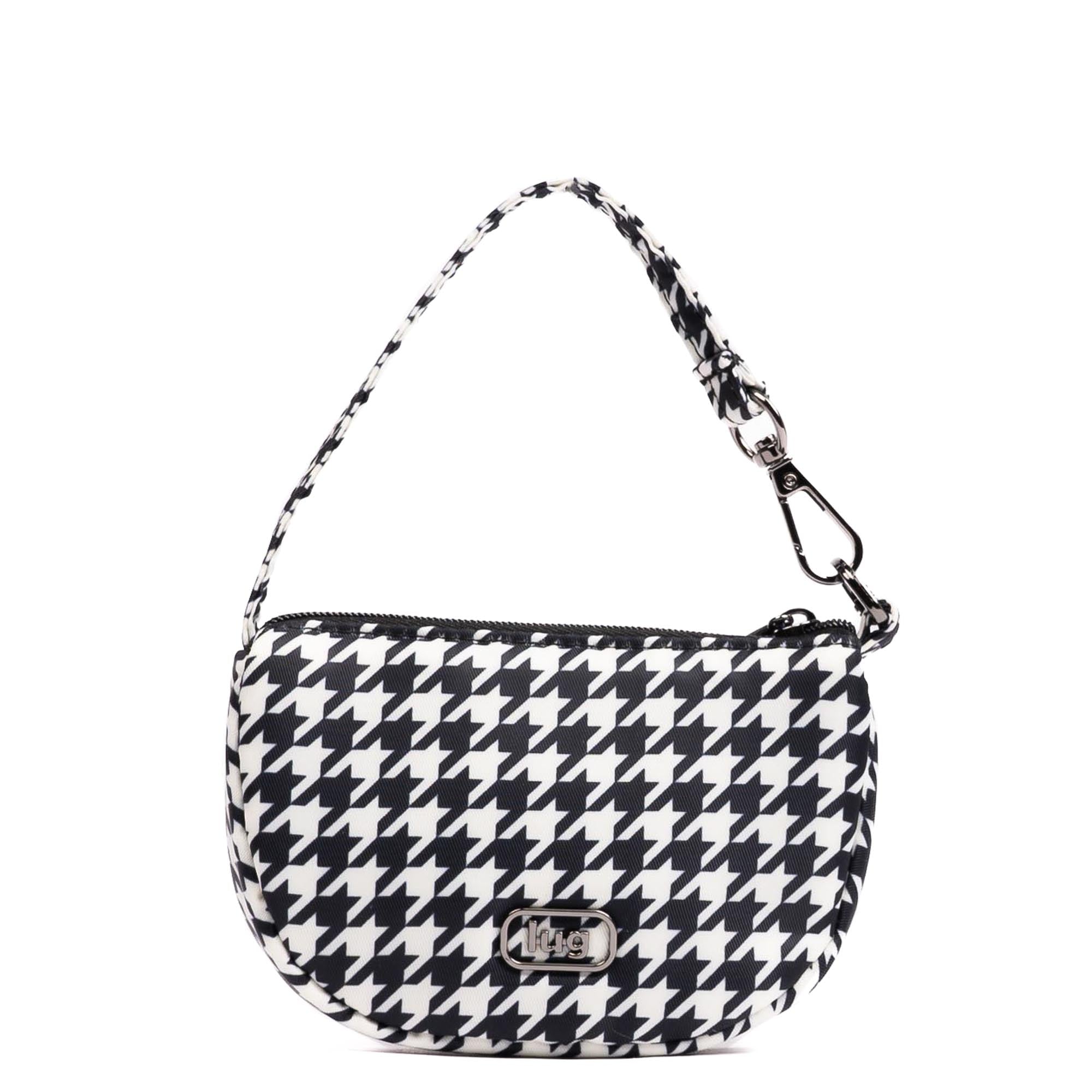 Embroidered Disco Pouch - MICRO HOUNDSTOOTH BLACK - 24907_Disco_MicroHoundstoothBlack_Angle_04
