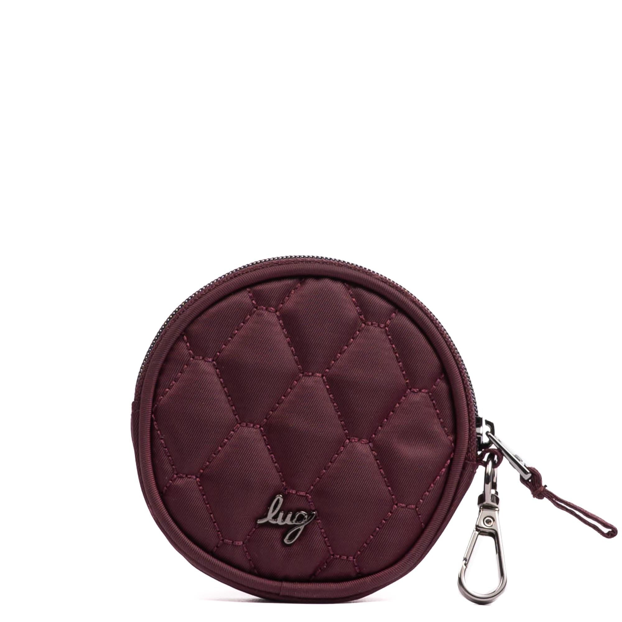 Embroidered Circle Pouch - WINE RED - 24911_CirclePouch_WineRed_Angle_03