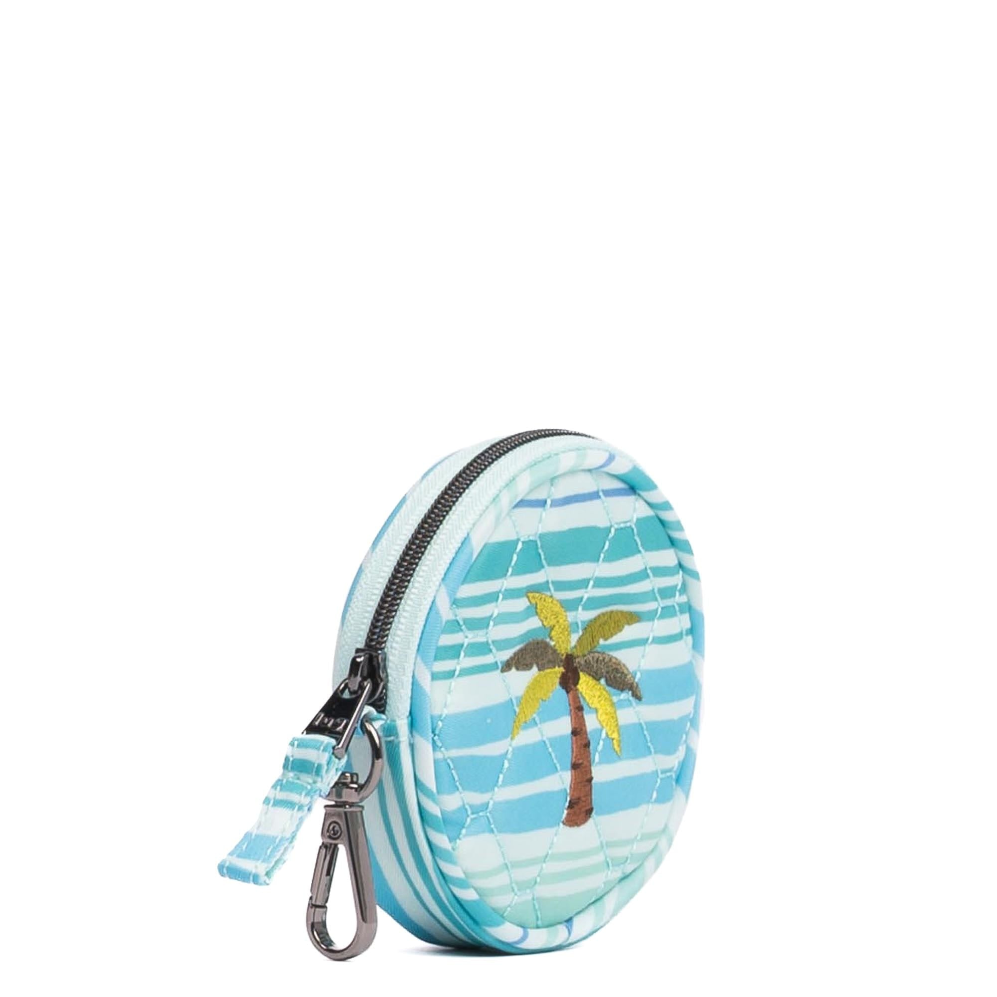 Embroidered Circle Pouch - LOVE WAVES AQUA - 24914_CirclePouch_LoveWavesAqua_Angle_02