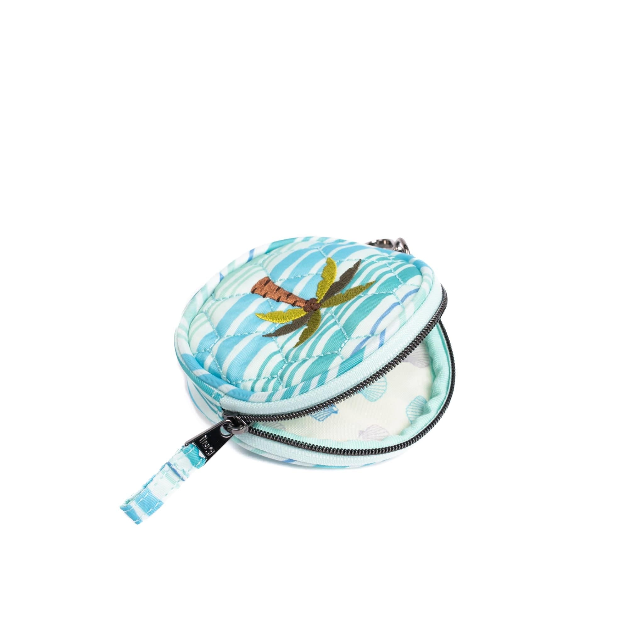 Embroidered Circle Pouch - LOVE WAVES AQUA - 24914_CirclePouch_LoveWavesAqua_Angle_04