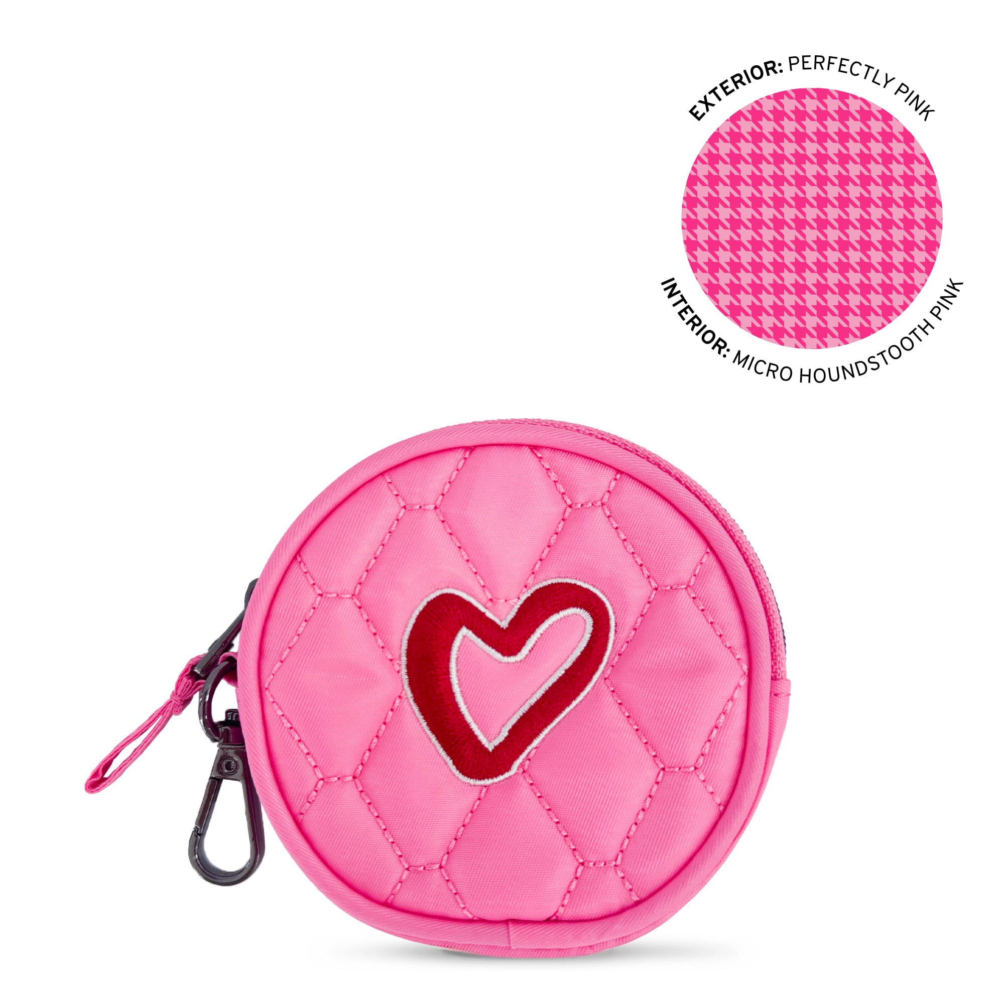 Embroidered Circle Pouch - PERFECTLY PINK - 24915_CirclePouch_PerfectlyPink_Angle_01