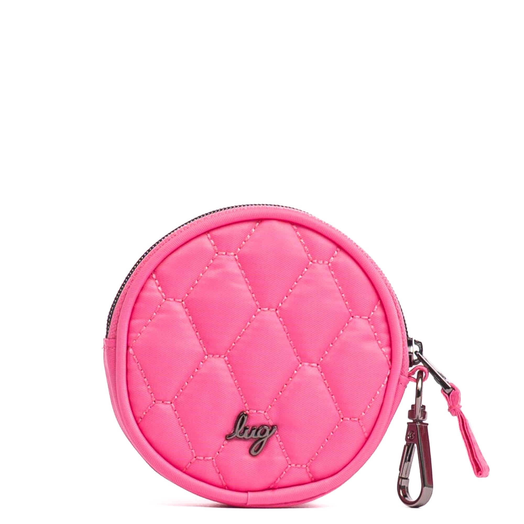 Embroidered Circle Pouch - PERFECTLY PINK - 24915_CirclePouch_PerfectlyPink_Angle_03