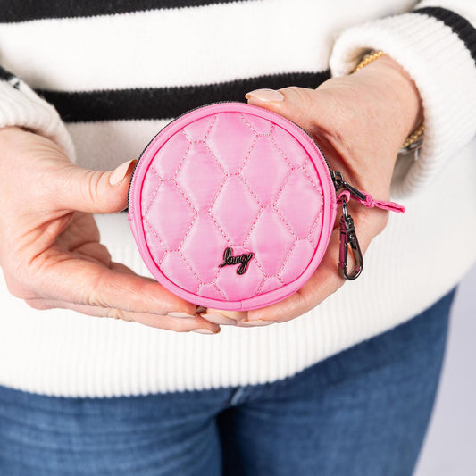 Embroidered Circle Pouch - - 24915_CirclePouch_PerfectlyPink_Lifestyle_01