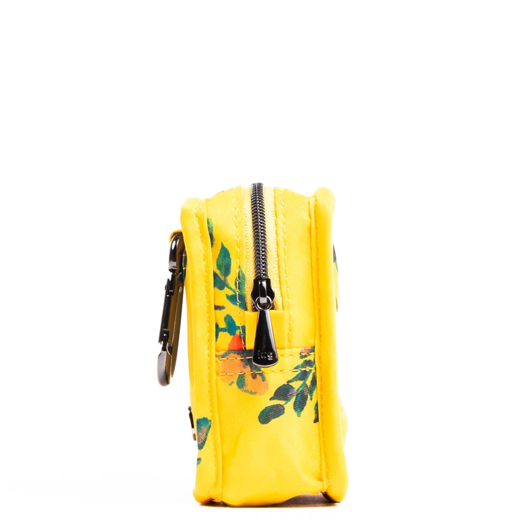 Embroidered Drizzle Zip Storage Pouch - BOUQUET YELLOW - 24918_DrizzleEmbroidered_BouquetYellow_Angle_03