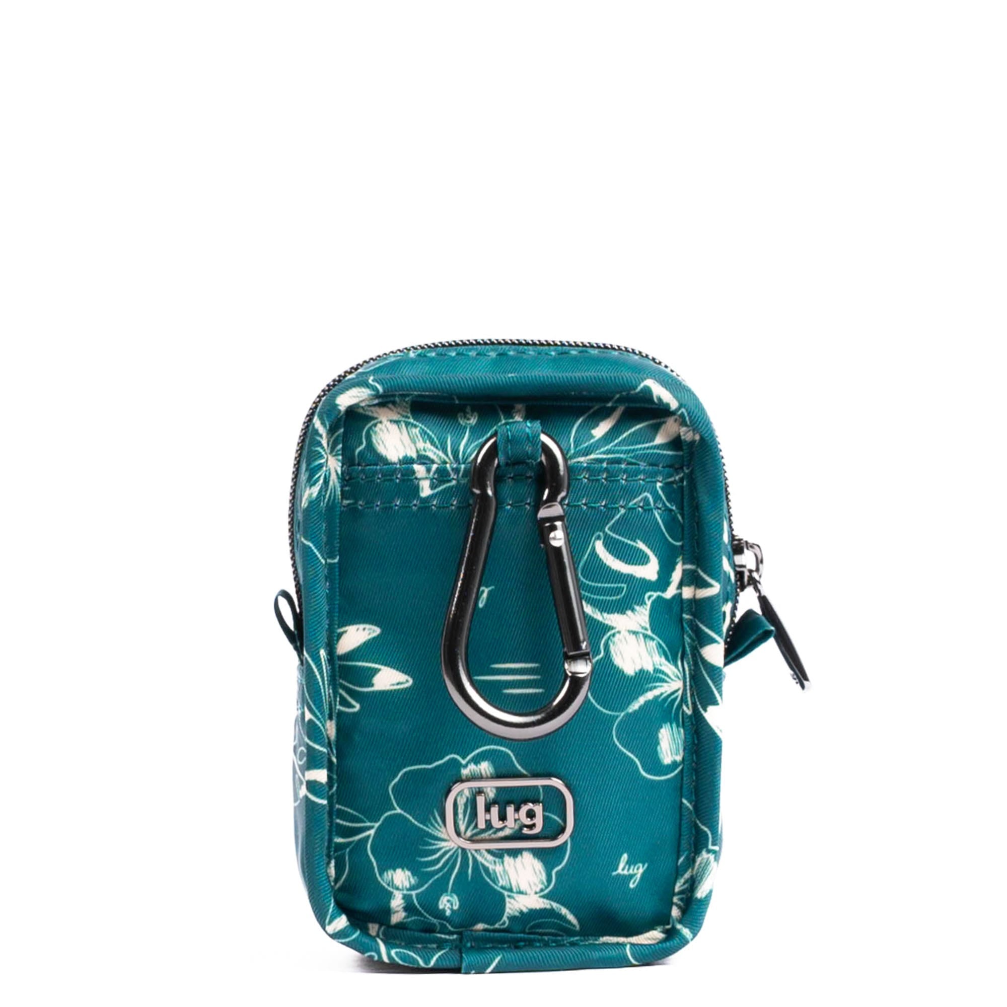 Embroidered Drizzle Zip Storage Pouch - ALOHA OUTLINE TEAL - 24919_DrizzleEmbroidered_AlohaOutlineTeal_Angle_04