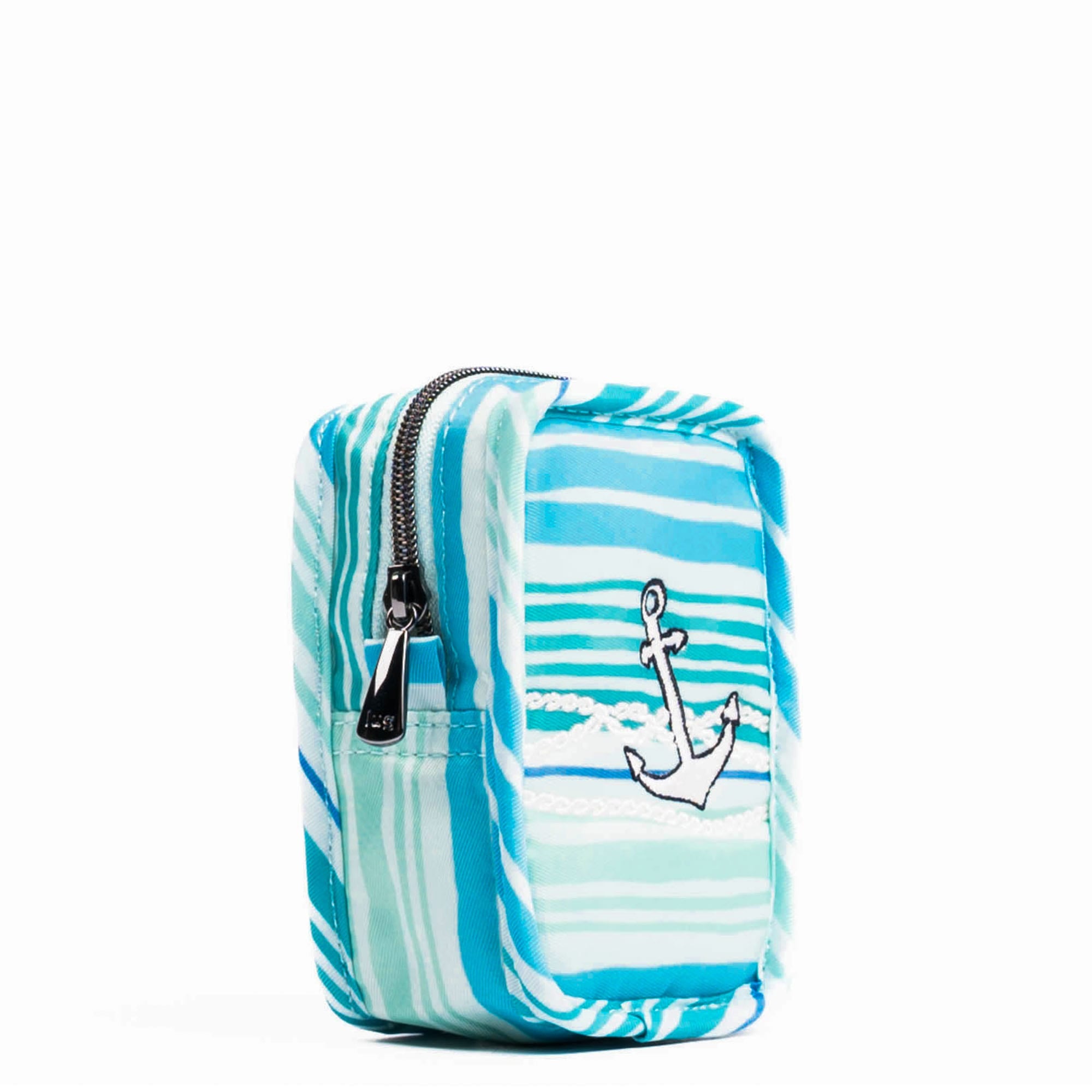Embroidered Drizzle Zip Storage Pouch - LOVE WAVES AQUA - 24920_DrizzleEmbroidered_LoveWavesAqua_Angle_02