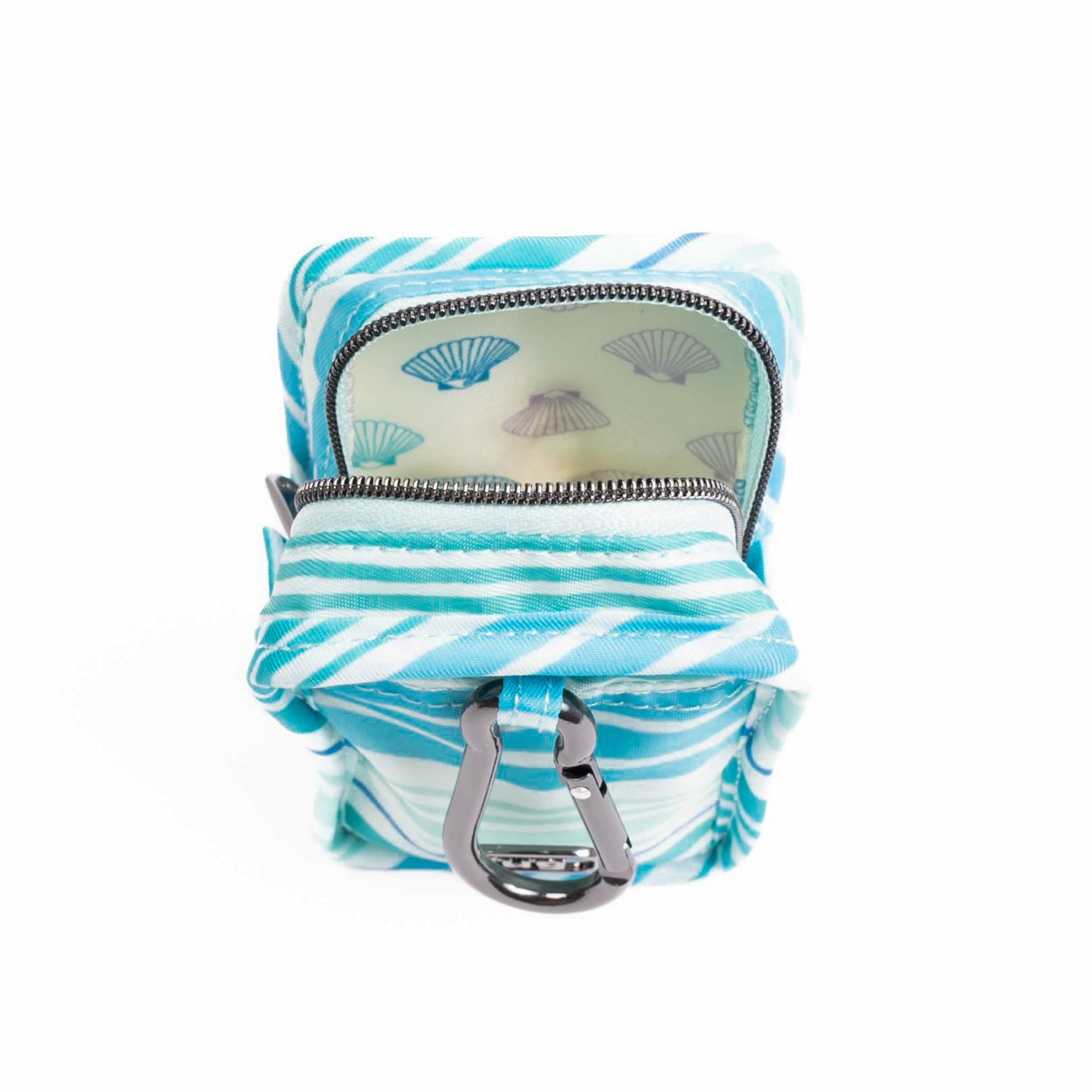 Embroidered Drizzle Zip Storage Pouch - LOVE WAVES AQUA - 24920_DrizzleEmbroidered_LoveWavesAqua_Angle_05