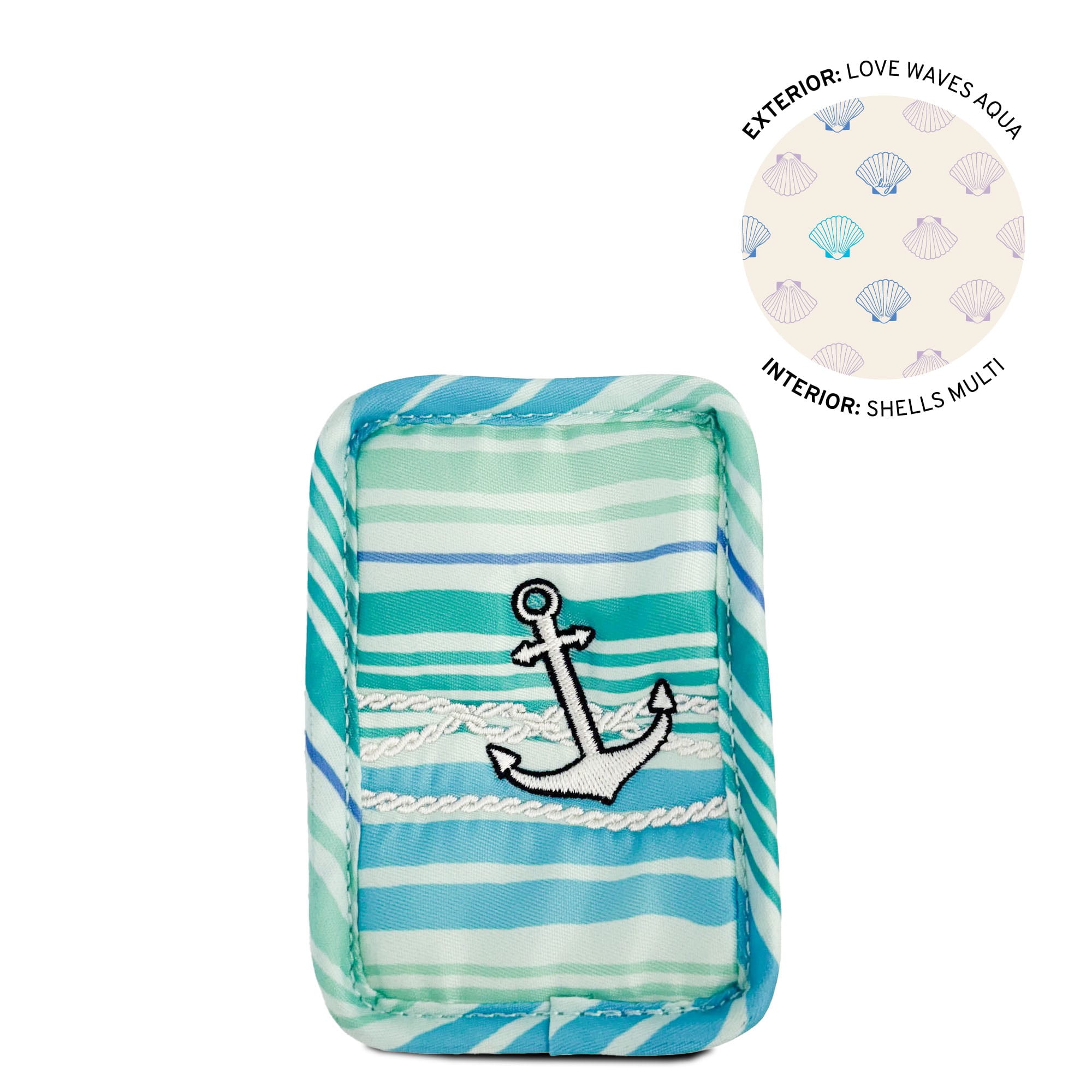 Embroidered Drizzle Zip Storage Pouch - LOVE WAVES AQUA - 24920_Drizzle_LoveWavesAqua_Angle_01