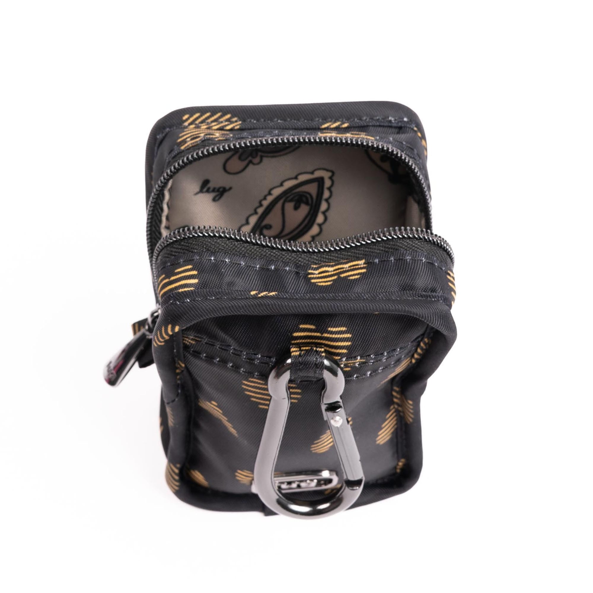 Embroidered Drizzle Zip Storage Pouch - HEARTS OF GOLD - 24924_DrizzleEmbroidered_HeartsofGold_Angle_05