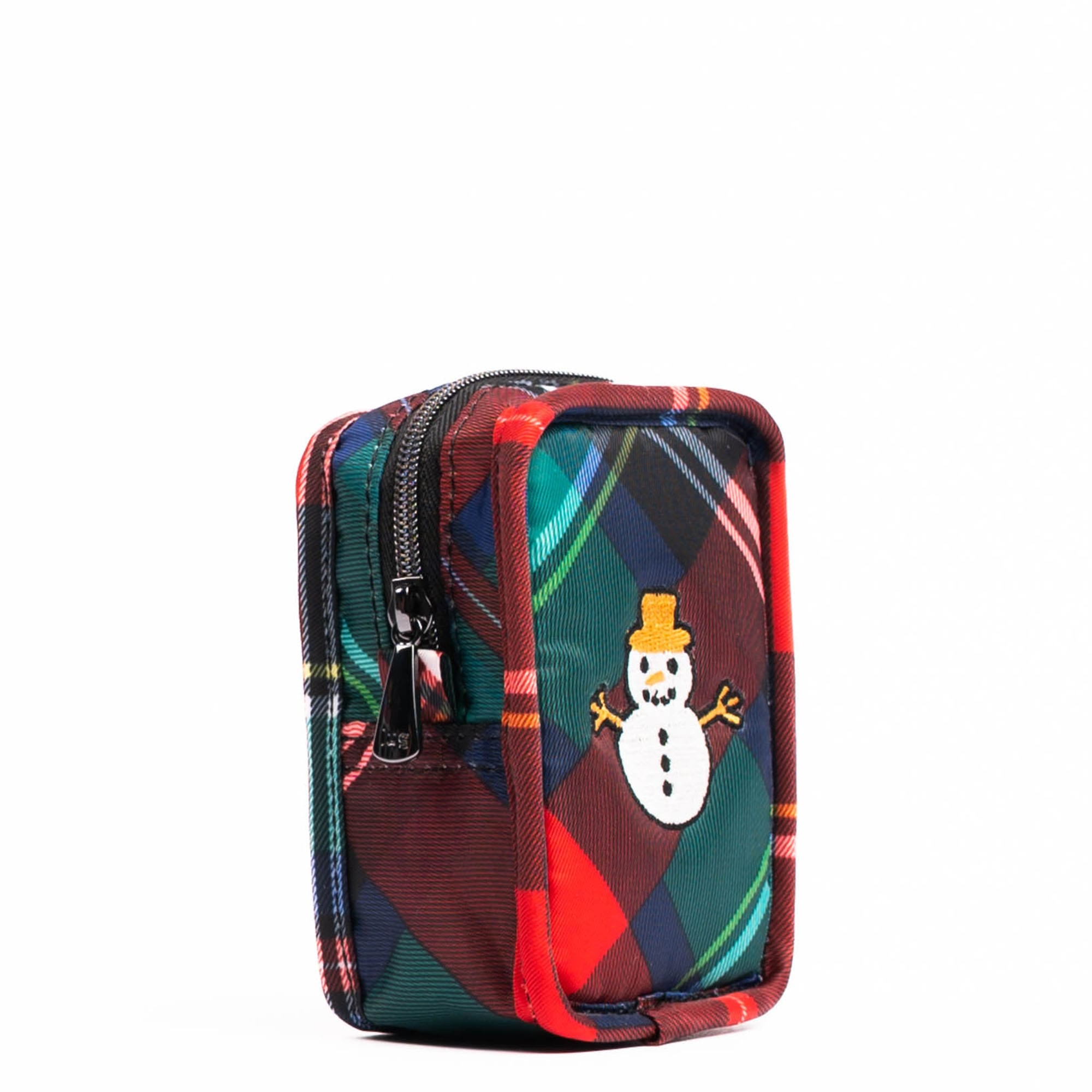 Embroidered Drizzle Zip Storage Pouch - TARTAN PLAID 2 - 24926_DrizzleEmbroidered_TartanPlaid_Angle_02