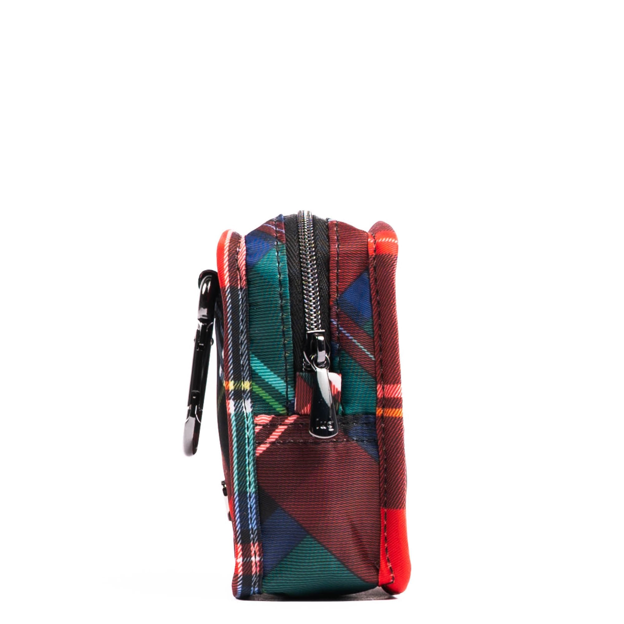 Embroidered Drizzle Zip Storage Pouch - TARTAN PLAID 2 - 24926_DrizzleEmbroidered_TartanPlaid_Angle_03