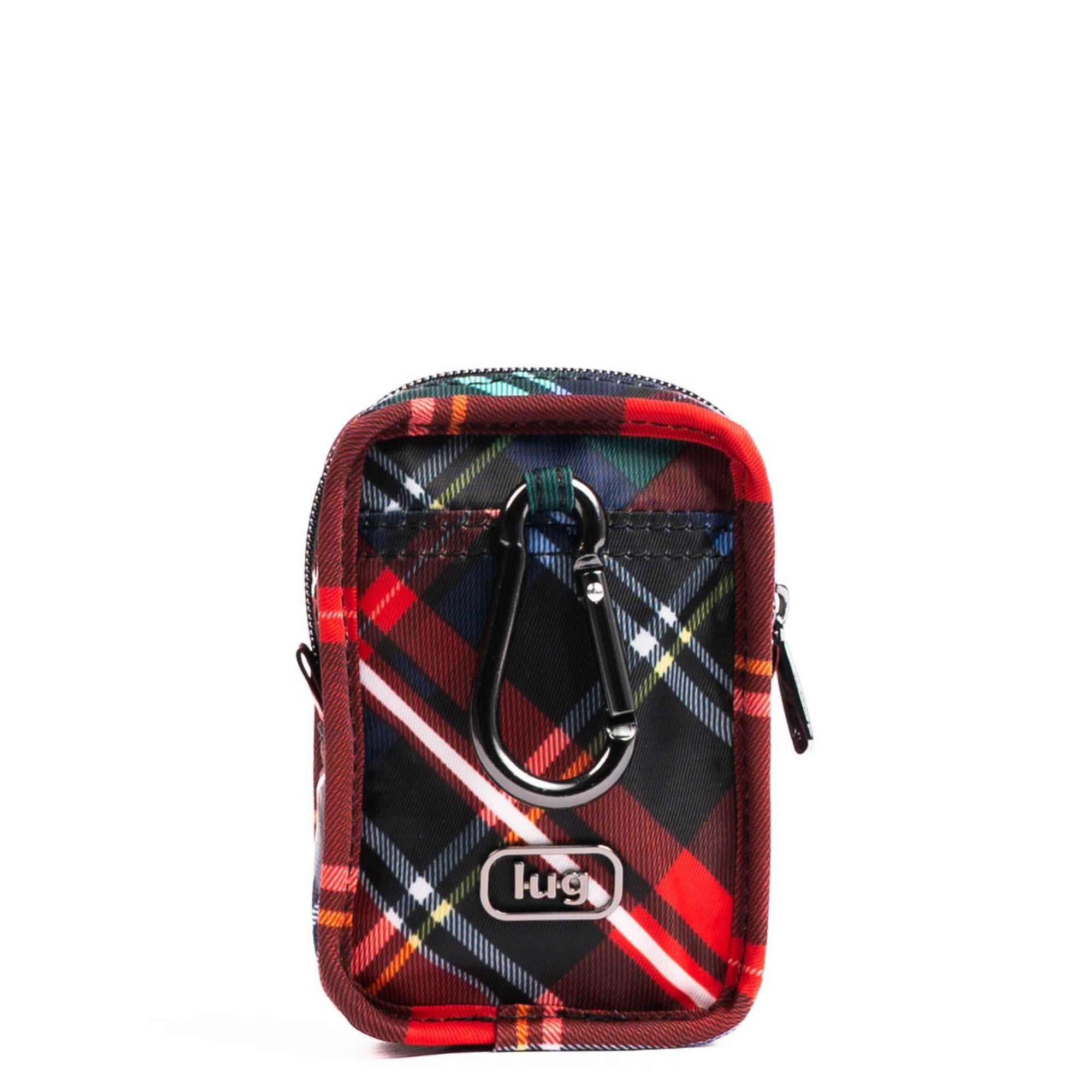 Embroidered Drizzle Zip Storage Pouch - TARTAN PLAID 2 - 24926_DrizzleEmbroidered_TartanPlaid_Angle_04