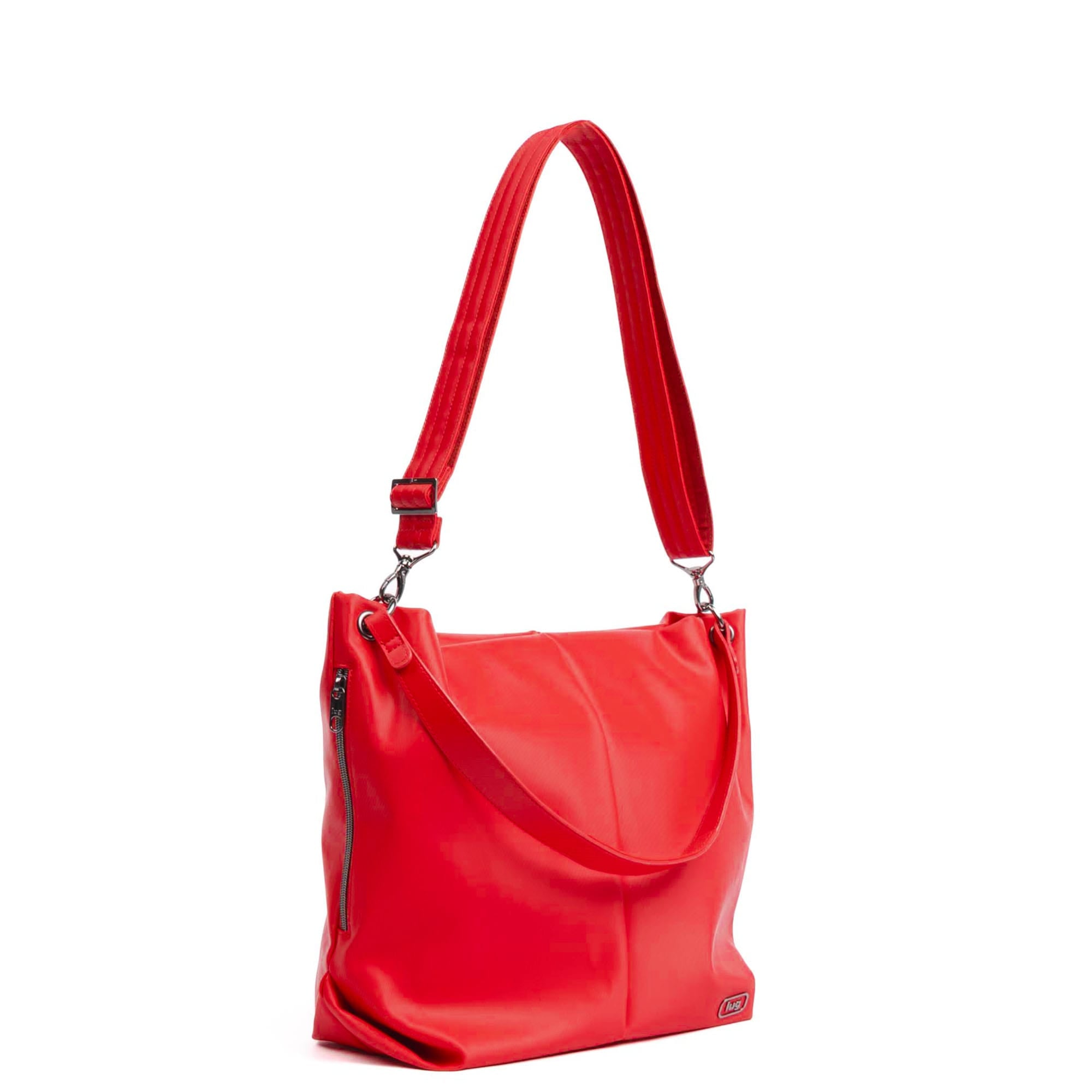 Plunge 2 Satin Luxe VL Carry-All Crossbody Bag - POPPY RED - 24952_Plunge_SatinLuxe_PoppyRed_Angle_02