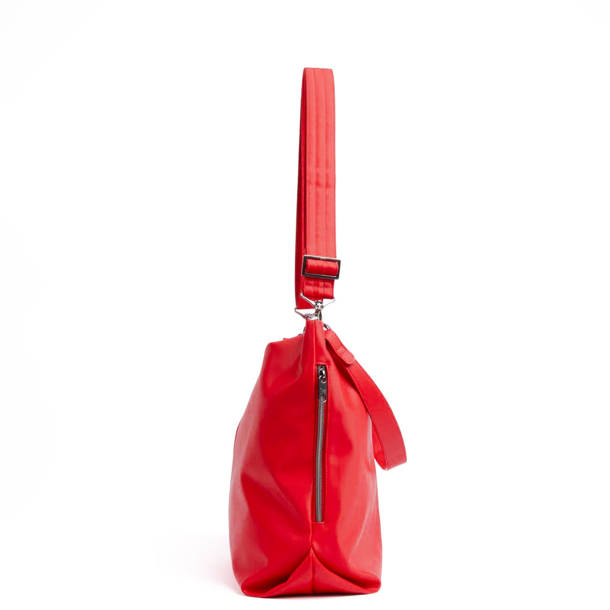 Plunge 2 Satin Luxe VL Carry-All Crossbody Bag - POPPY RED - 24952_Plunge_SatinLuxe_PoppyRed_Angle_03