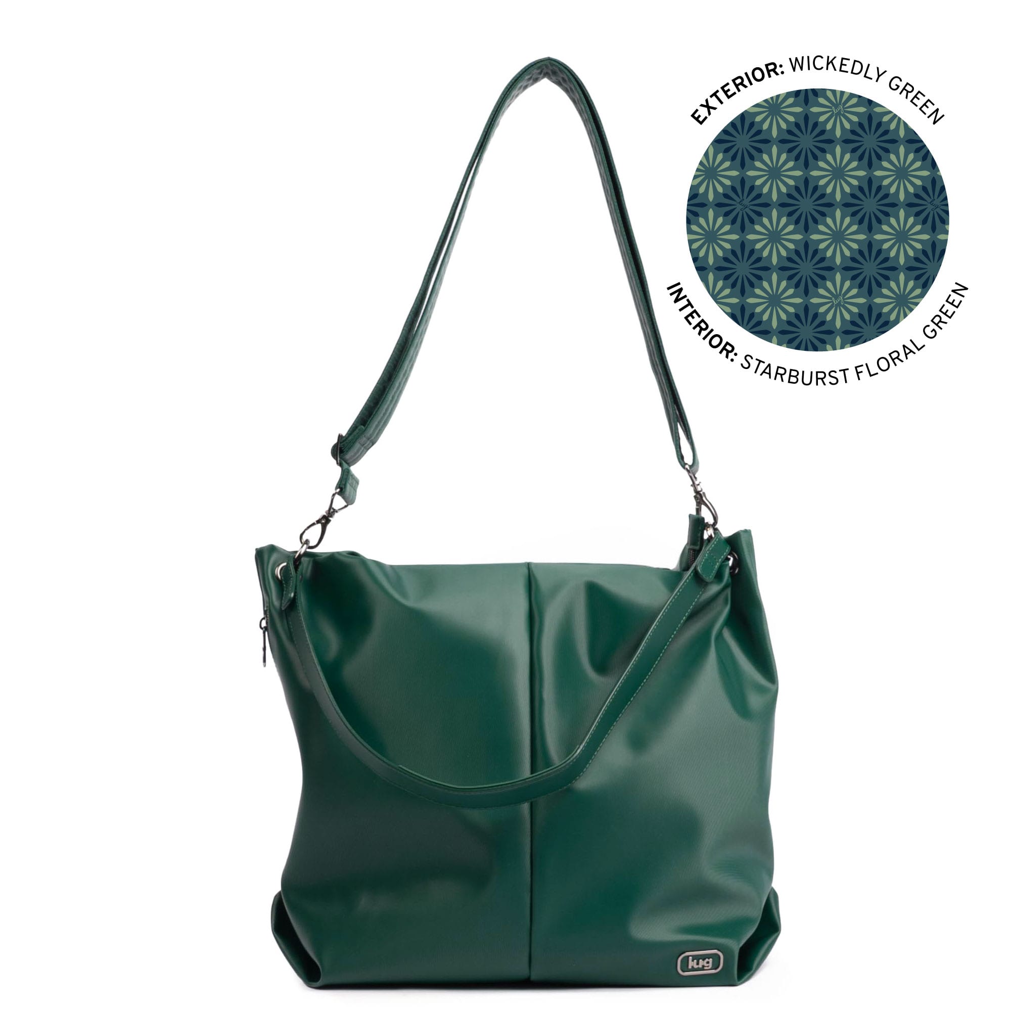 Plunge 2 Satin Luxe VL Carry-All Crossbody Bag - WICKEDLY GREEN - 24953_Plunge_SatinLuxe_WickedlyGreen_Angle_01_vlo56h