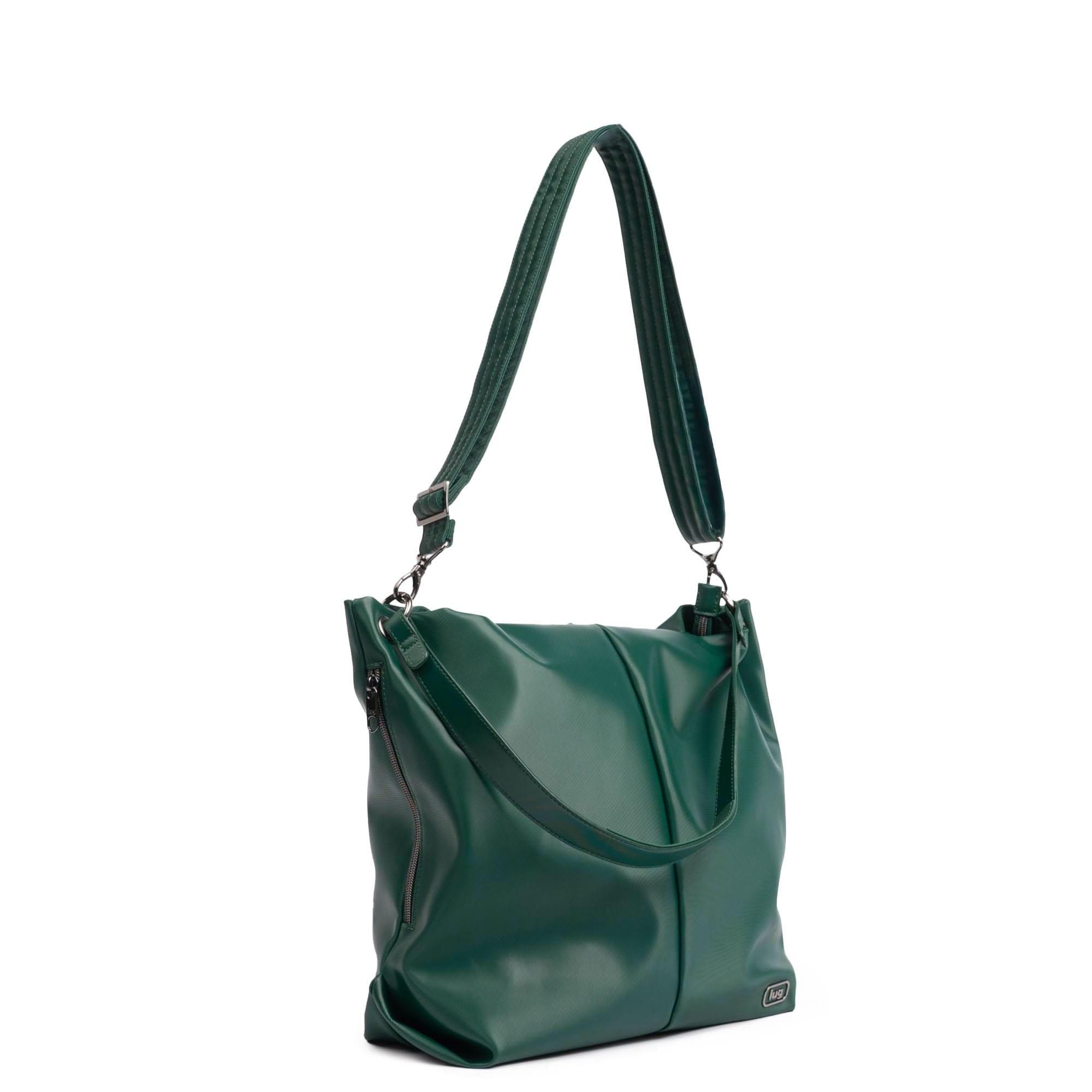 Plunge 2 Satin Luxe VL Carry-All Crossbody Bag - WICKEDLY GREEN - 24953_Plunge_SatinLuxe_WickedlyGreen_Angle_02