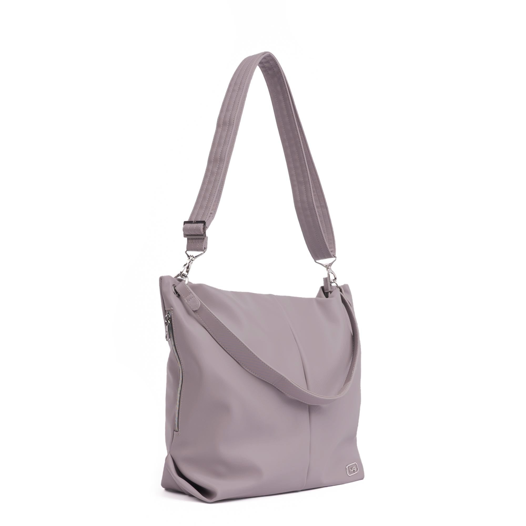 Plunge 2 Satin Luxe VL Carry-All Crossbody Bag - PEARL - 24954_Plunge_SatinLuxe_Pearl_Angle_02