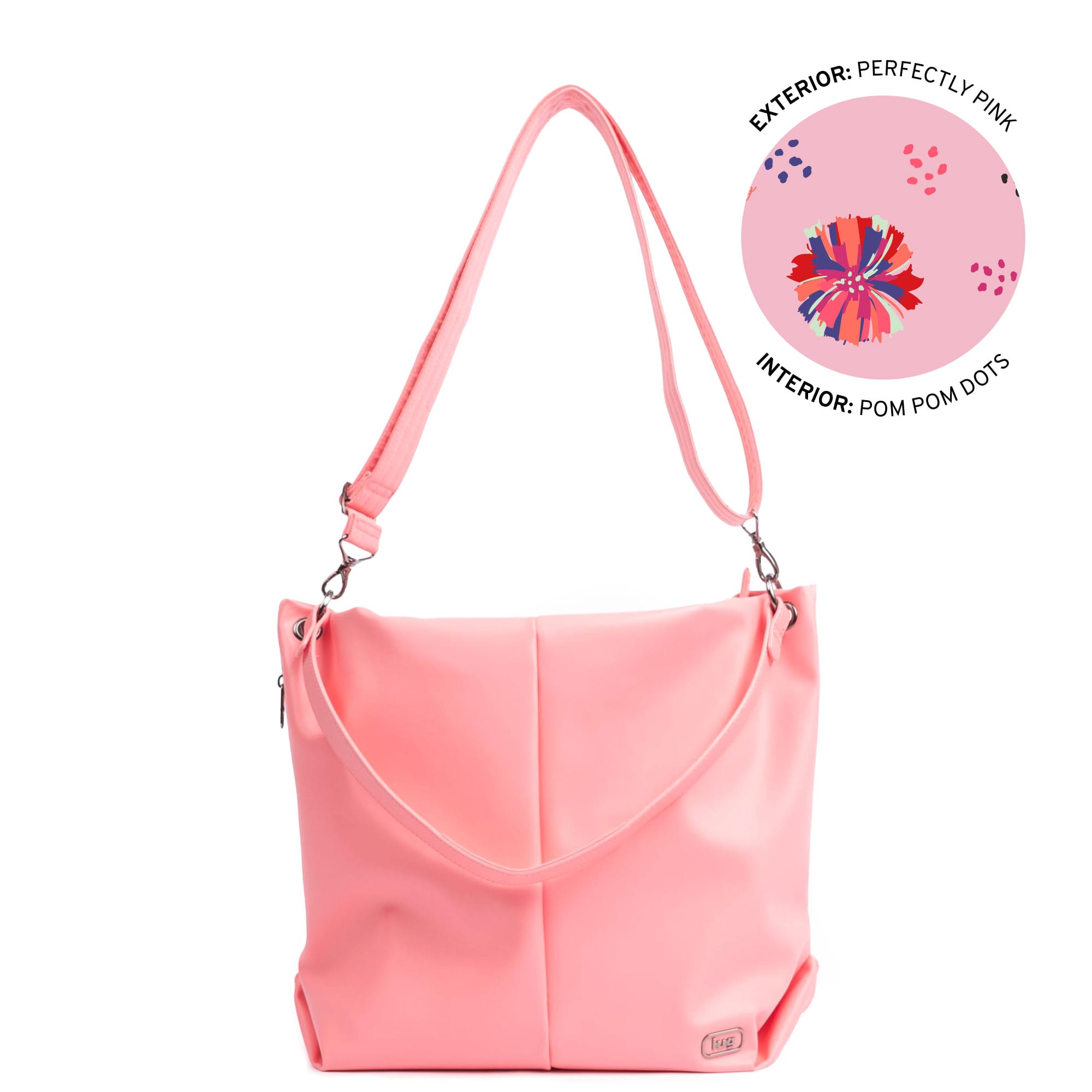 Plunge 2 Satin Luxe VL Carry-All Crossbody Bag - POSITIVELY PINK - 24955_Plunge_SatinLuxe_PositivelyPink_Angle_01_xv197p