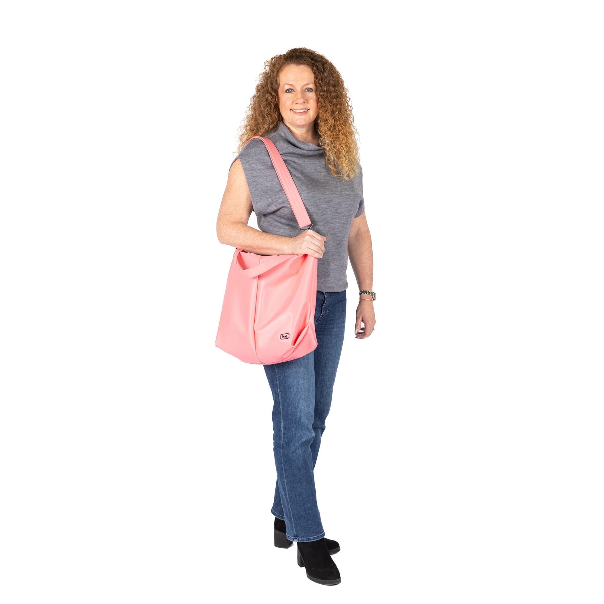 Plunge 2 Satin Luxe VL Carry-All Crossbody Bag - - 24955_Plunge_SatinLuxe_PositivelyPink_Proportion_01