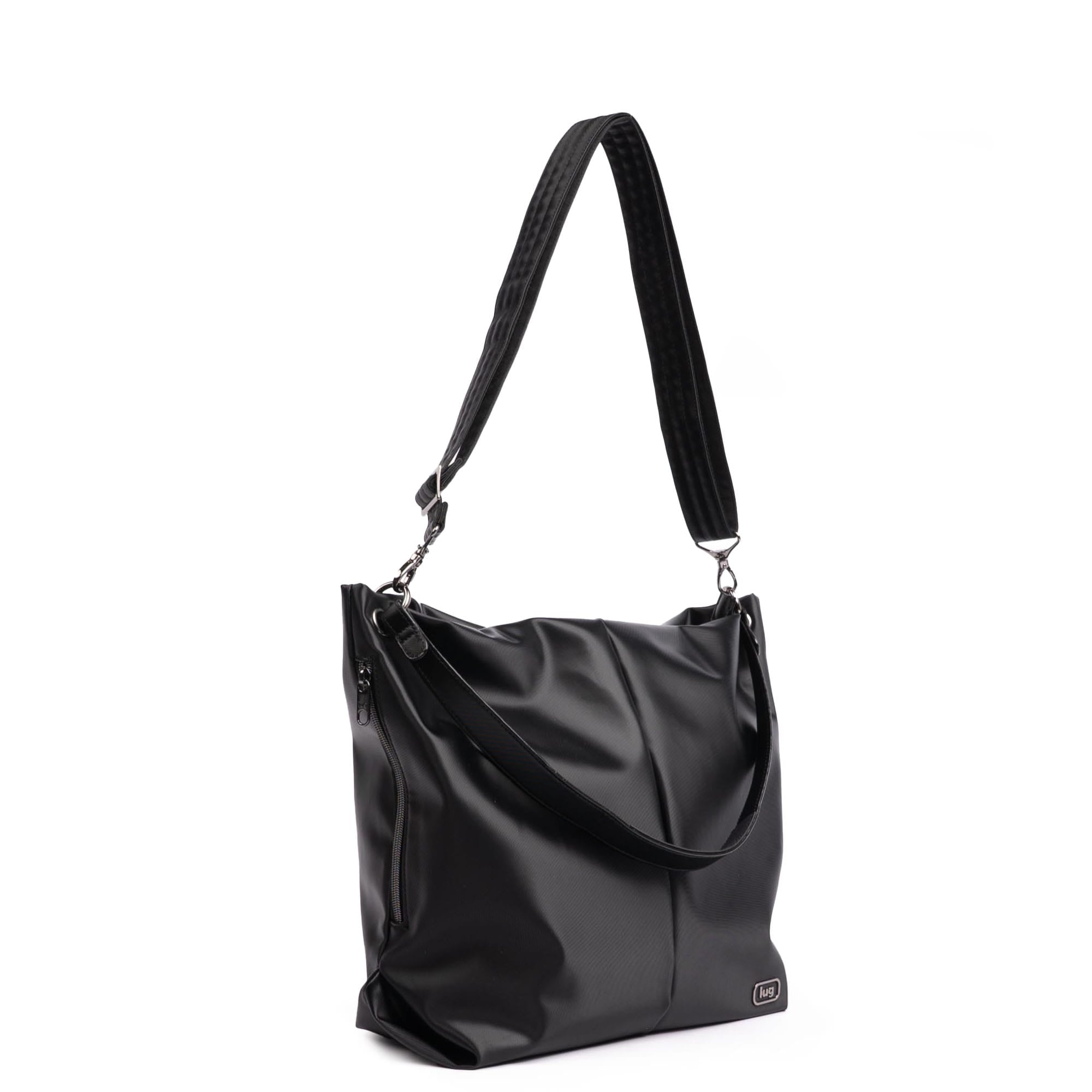 Plunge 2 Satin Luxe VL Carry-All Crossbody Bag - BLACK 2 - 24956_Plunge_SatinLuxe_Black_Angle_02