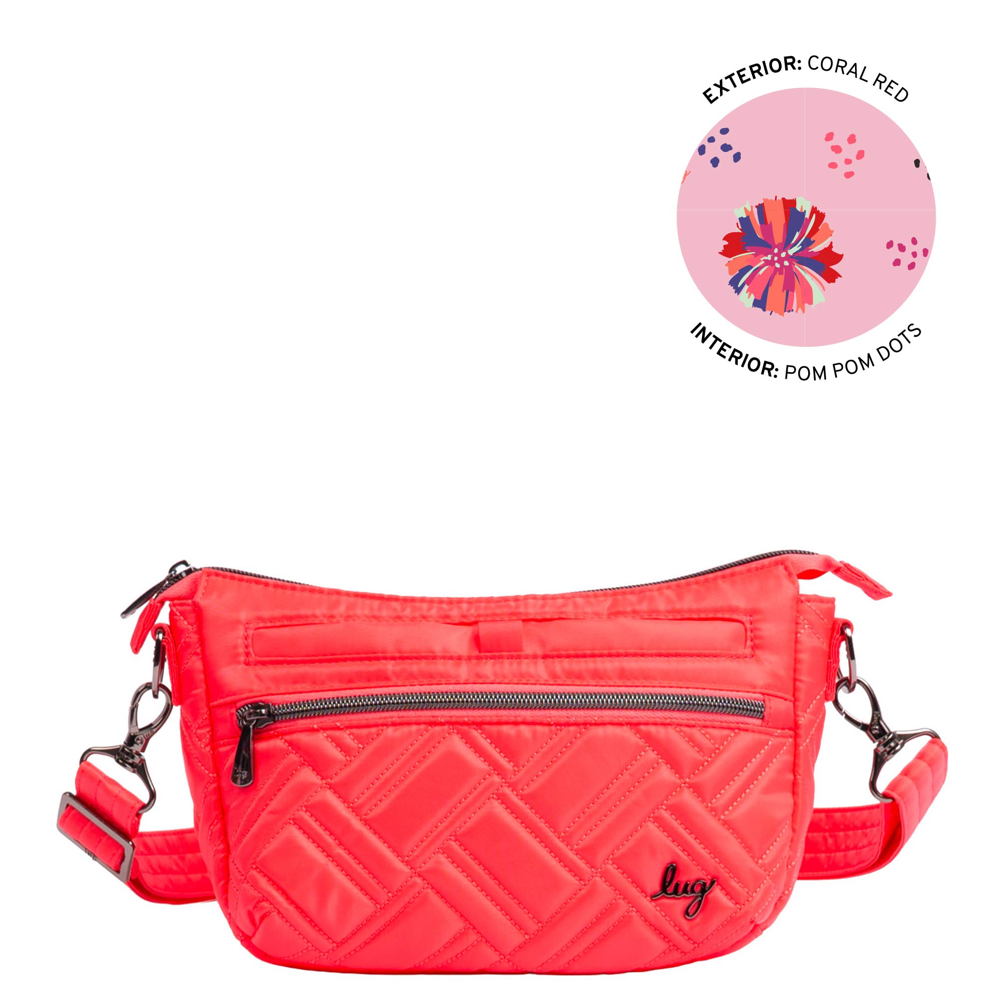 Dash Classic Crossbody - CORAL RED - 24959_Dash_CoralRed_Angle_01