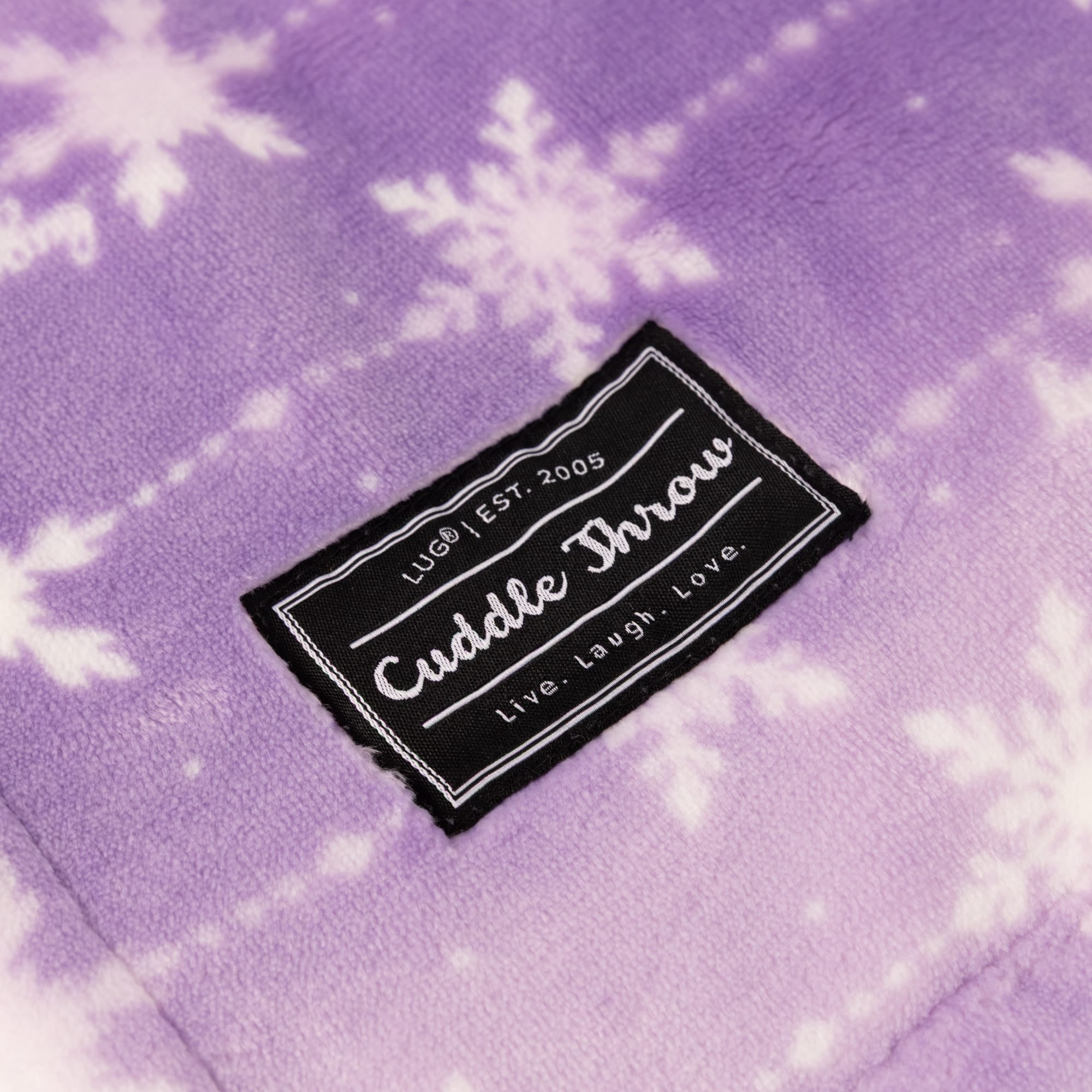 Cuddle Throw Blanket - SNOWFLAKE SUGARPLUM - 24994_CuddleThrow_SnowflakeSugarplum_Angle_02