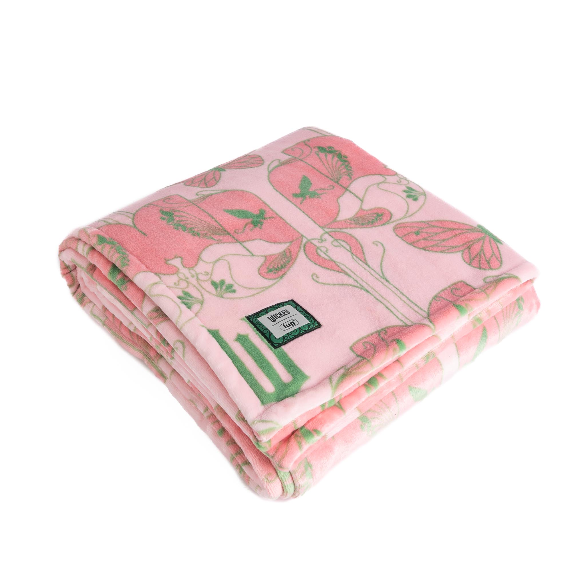 Wicked x Lug Cuddle Throw Blanket - FRIENDS FOR GOOD PINK - 24996_Wicked_CuddleThrow_FriendsForGoodPink_Angle_01