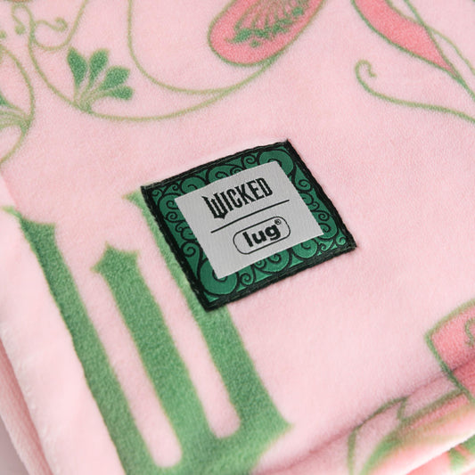 Wicked x Lug Cuddle Throw Blanket - FRIENDS FOR GOOD PINK - 24996_Wicked_CuddleThrow_FriendsForGoodPink_Angle_02