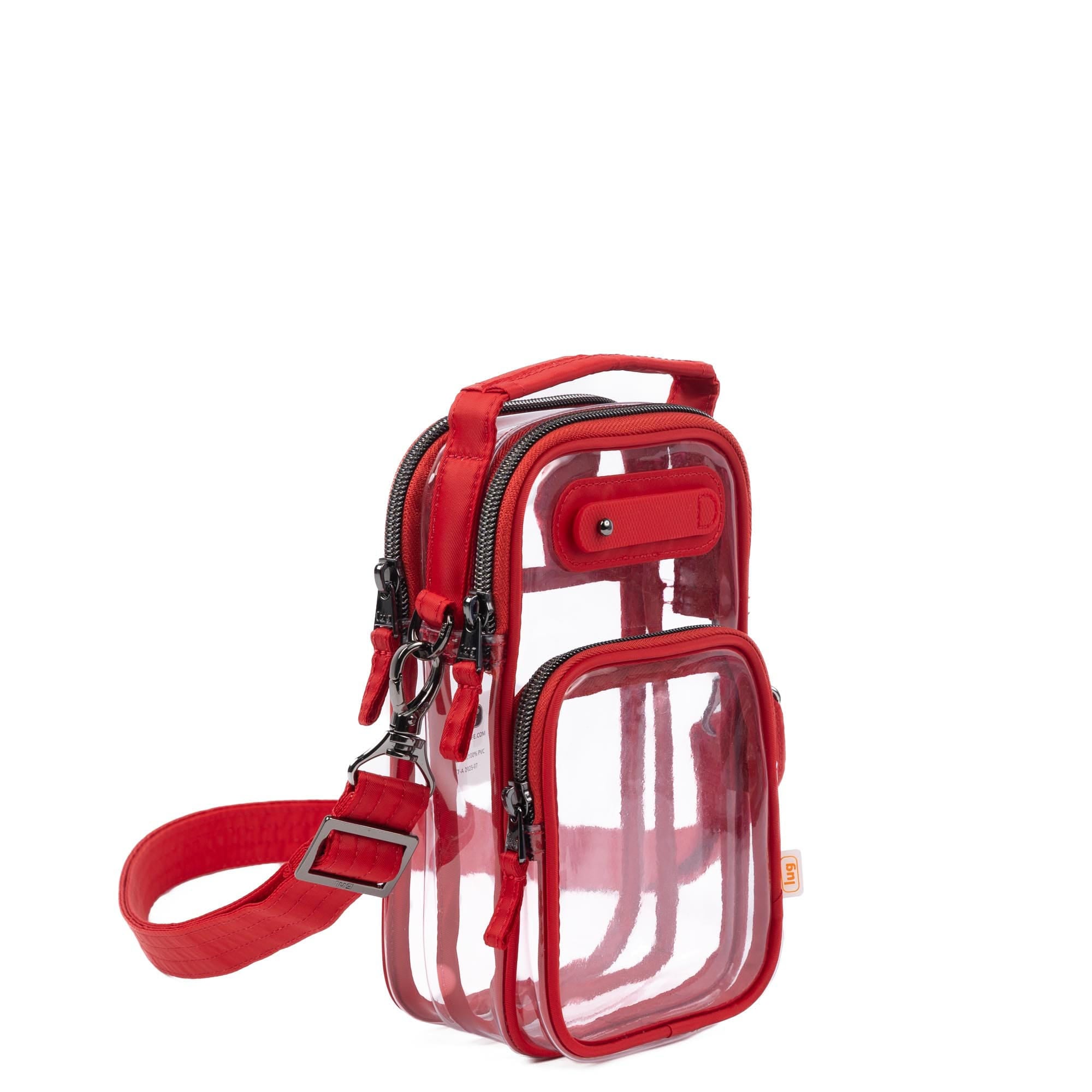 Skeeter Mini Clearview Convertible Crossbody - BLACK - 25013_SkeeterMiniClearview_PoppyRed_Angle_02