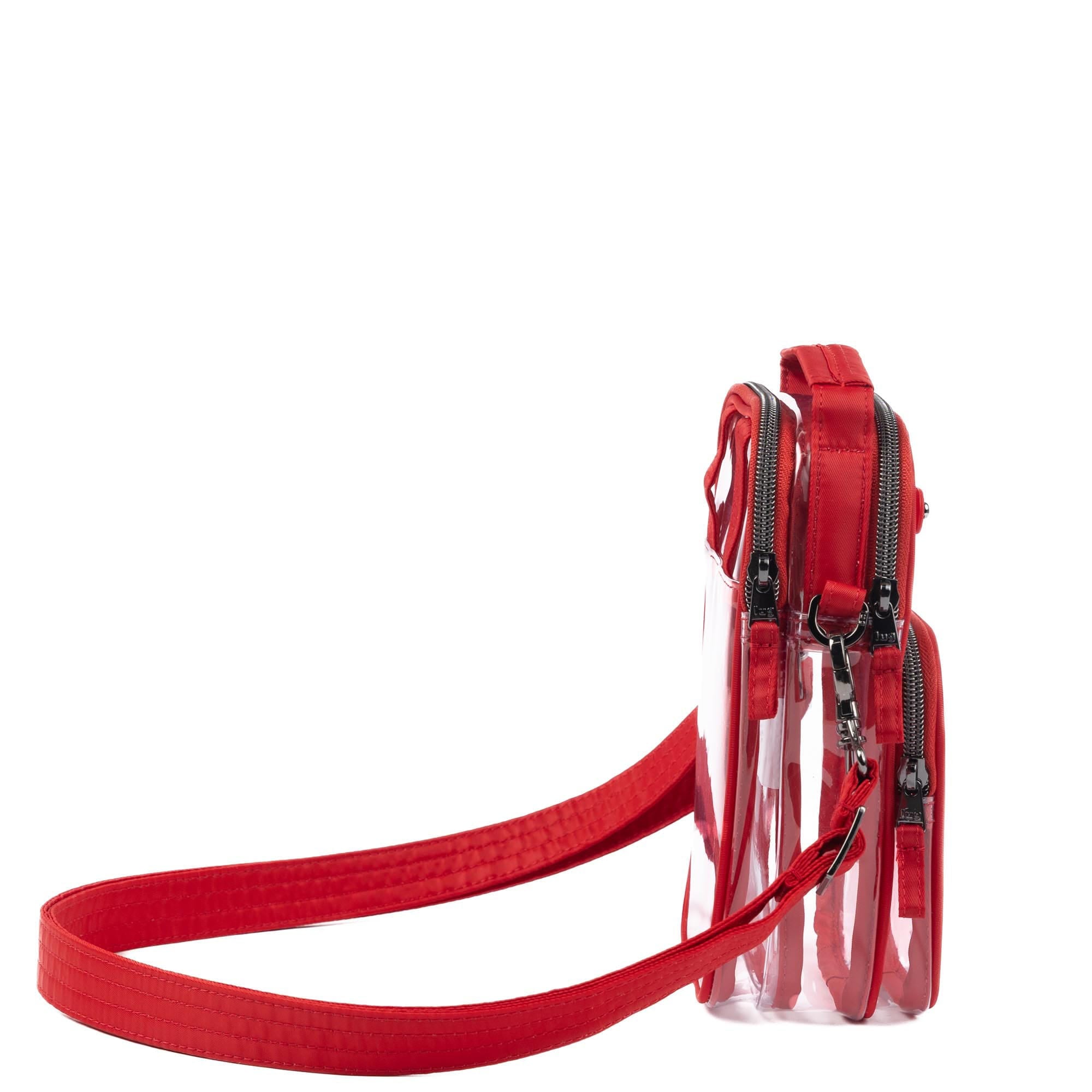 Skeeter Mini Clearview Convertible Crossbody - BLACK - 25013_SkeeterMiniClearview_PoppyRed_Angle_03