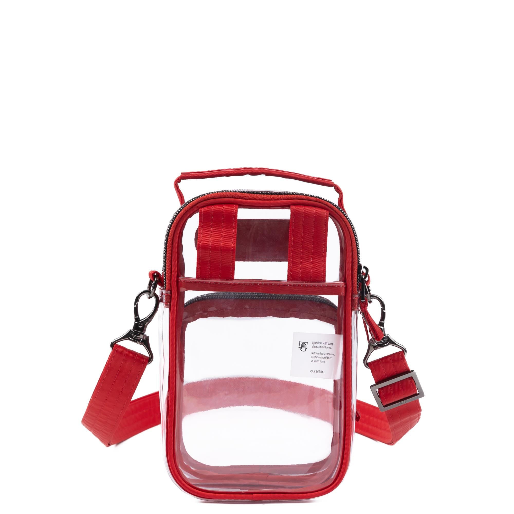 Skeeter Mini Clearview Convertible Crossbody - BLACK - 25013_SkeeterMiniClearview_PoppyRed_Angle_04