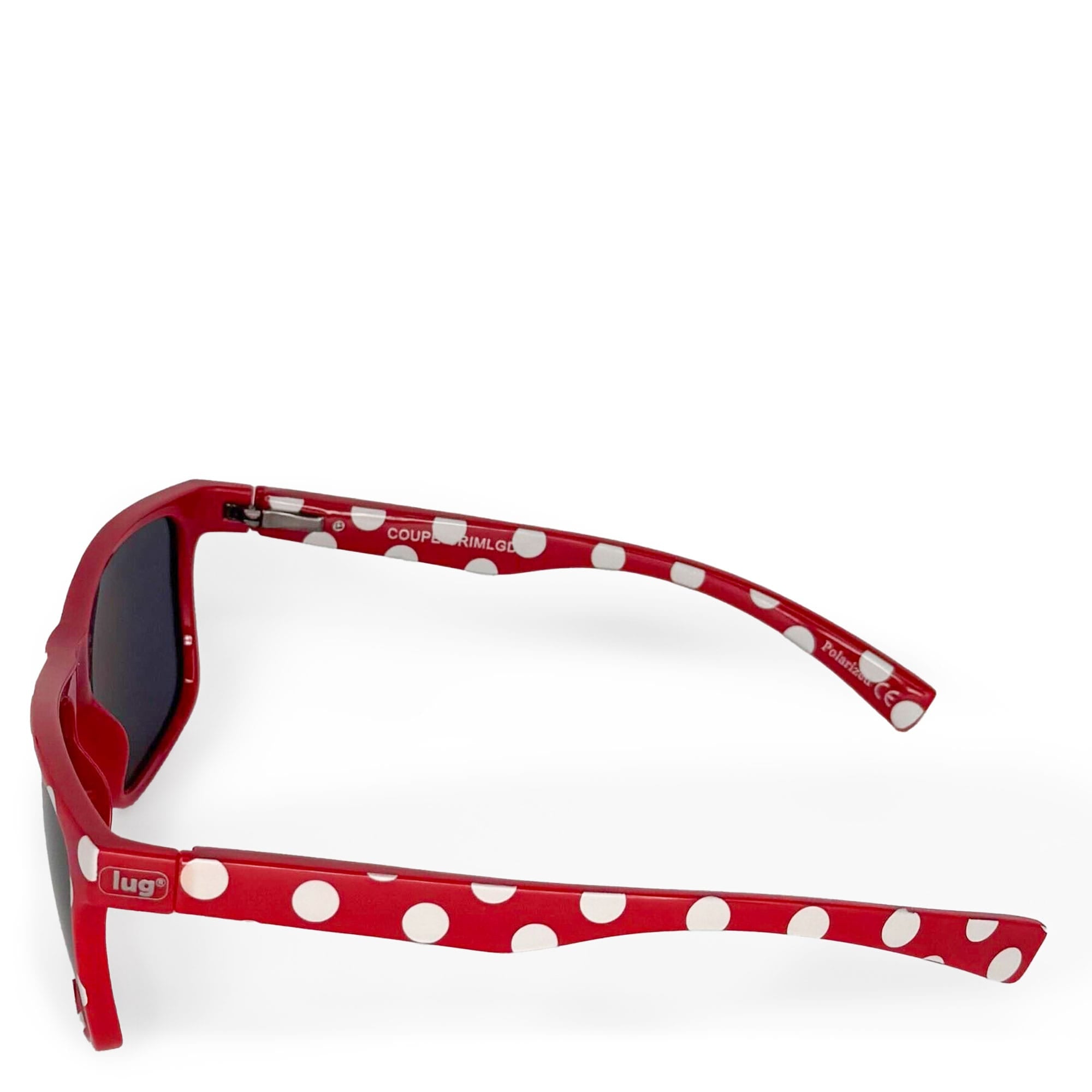 Coupe Sunglasses - CRIMSON LARGE DOT - 25041_CoupeSunglasses_CrimsonLrgDot_Angle_02